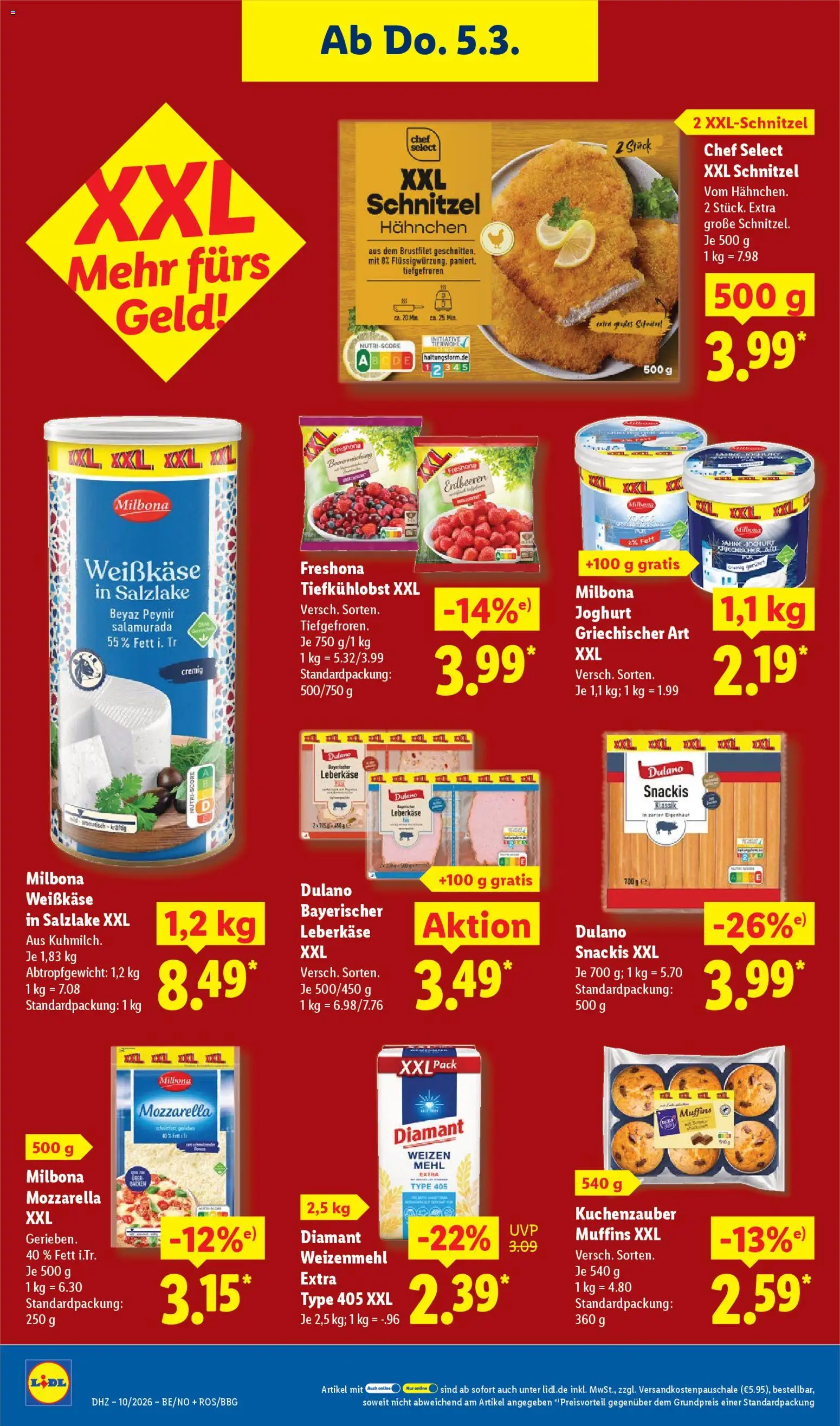 Lidl Prospekt Zossen – gültig ab 02.03.2026 | Seite: 66 | Produkte: Hahnchen, Mozzarella, Schnitzel, Erdbeeren