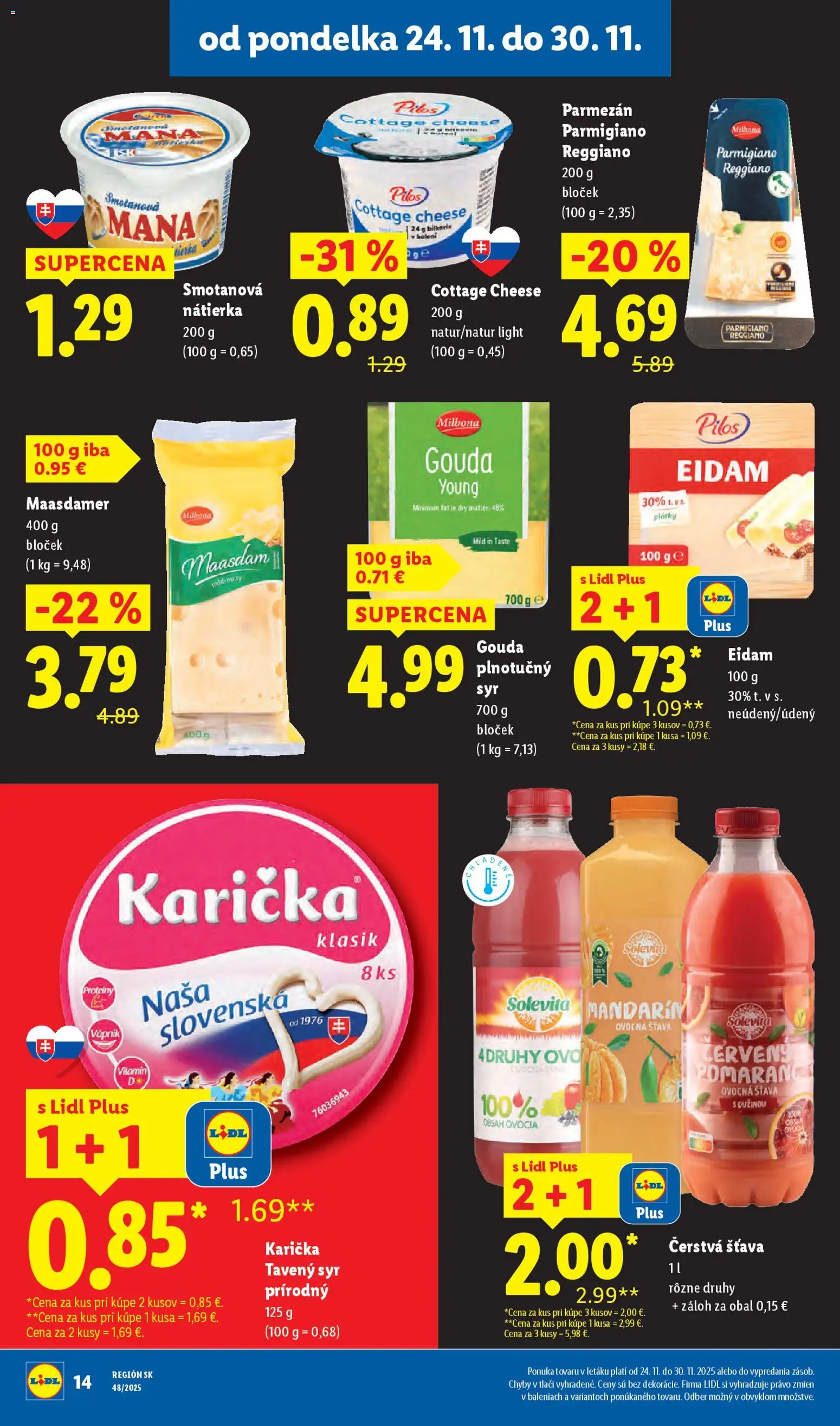 Nové Lidl akcie – leták je platný od 27.11.2025 | Strana: 54 | Produkty: Syr, Parmezán, Gouda, Eidam