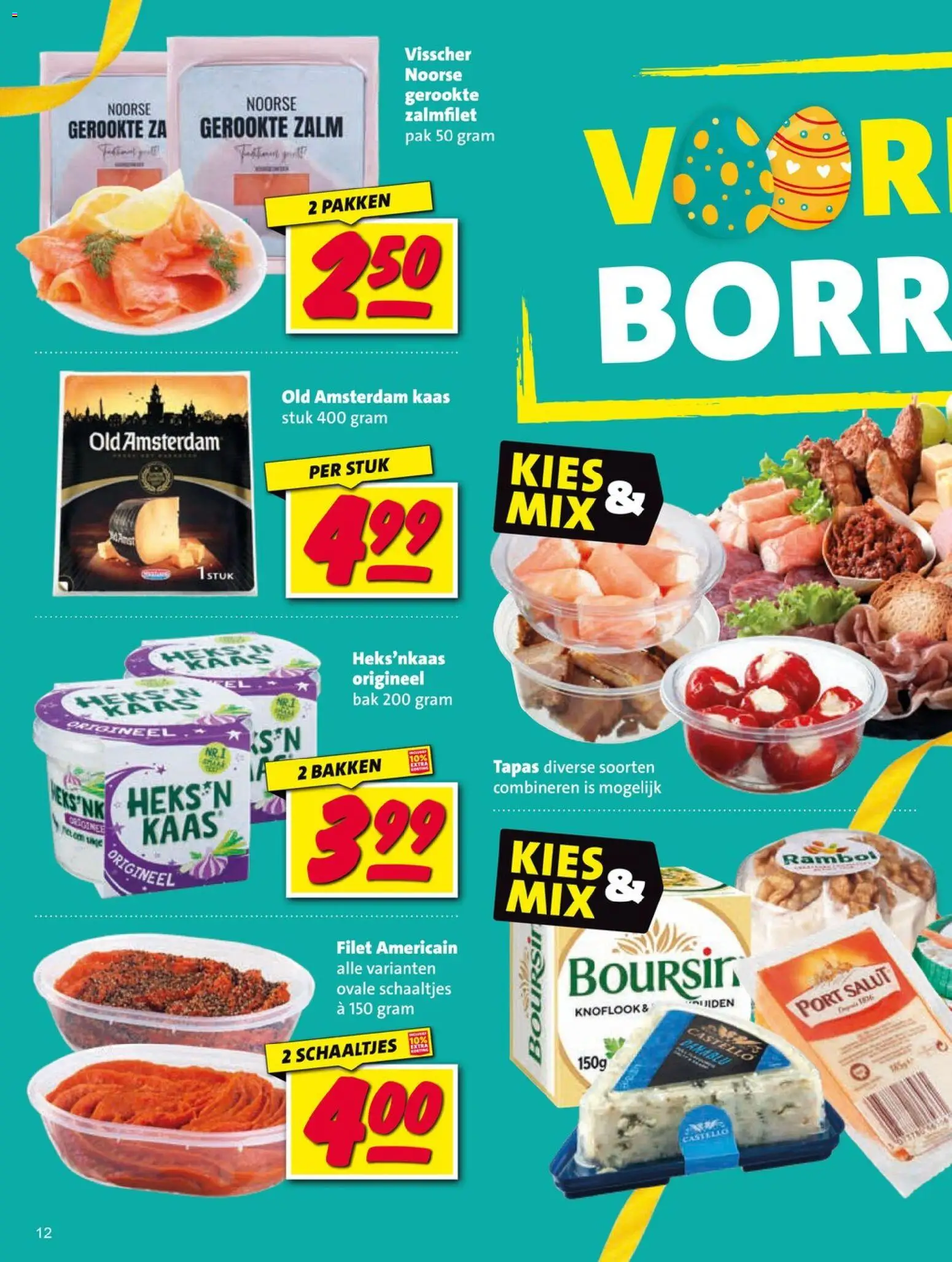 {H1} | Pagina: 12 | Producten: Kaas, Zalm, Knoflook