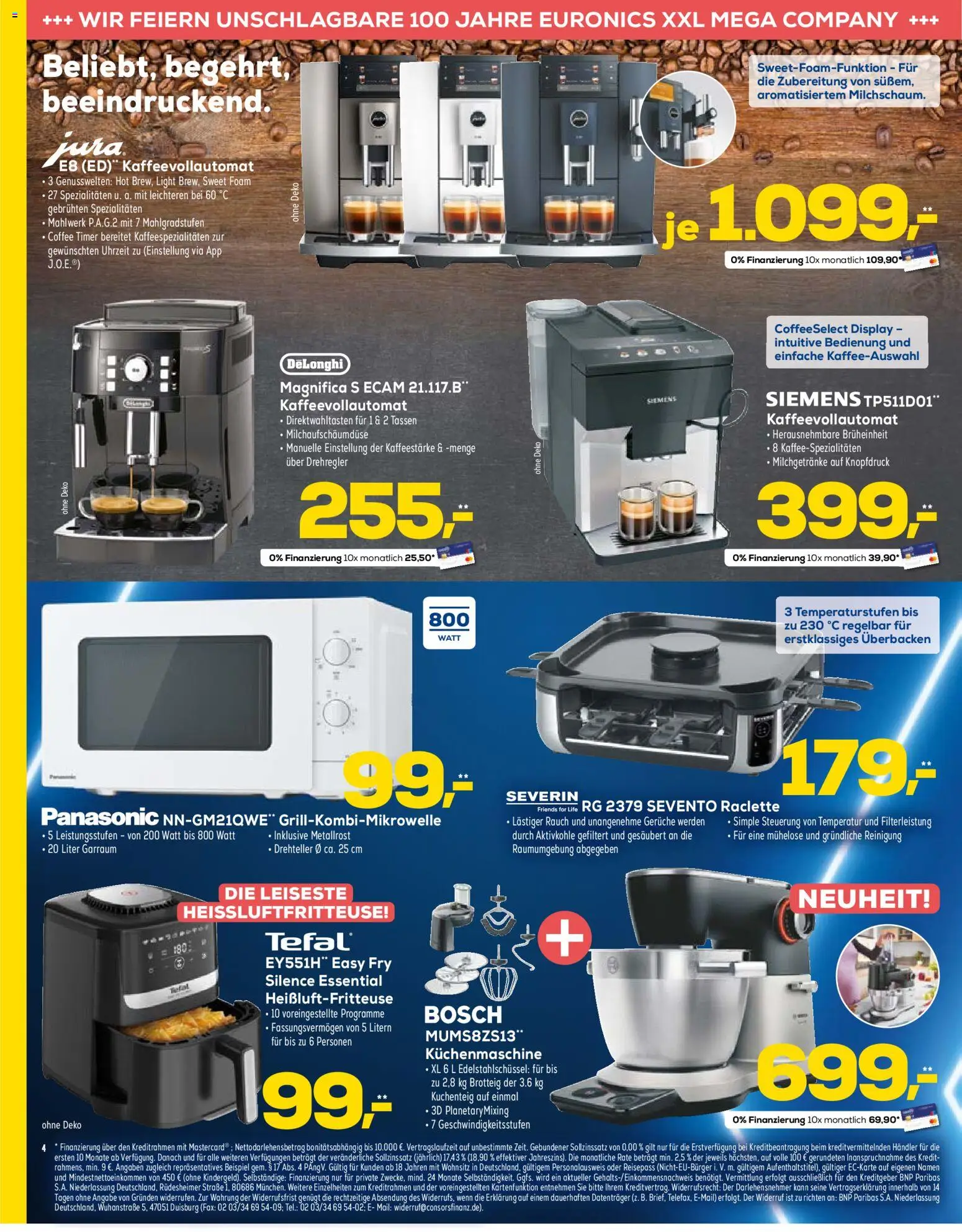 Euronics - Black Friday – gültig ab 12.11.2025 | Seite: 4 | Produkte: Panasonic, Siemens, Jura, Raclette