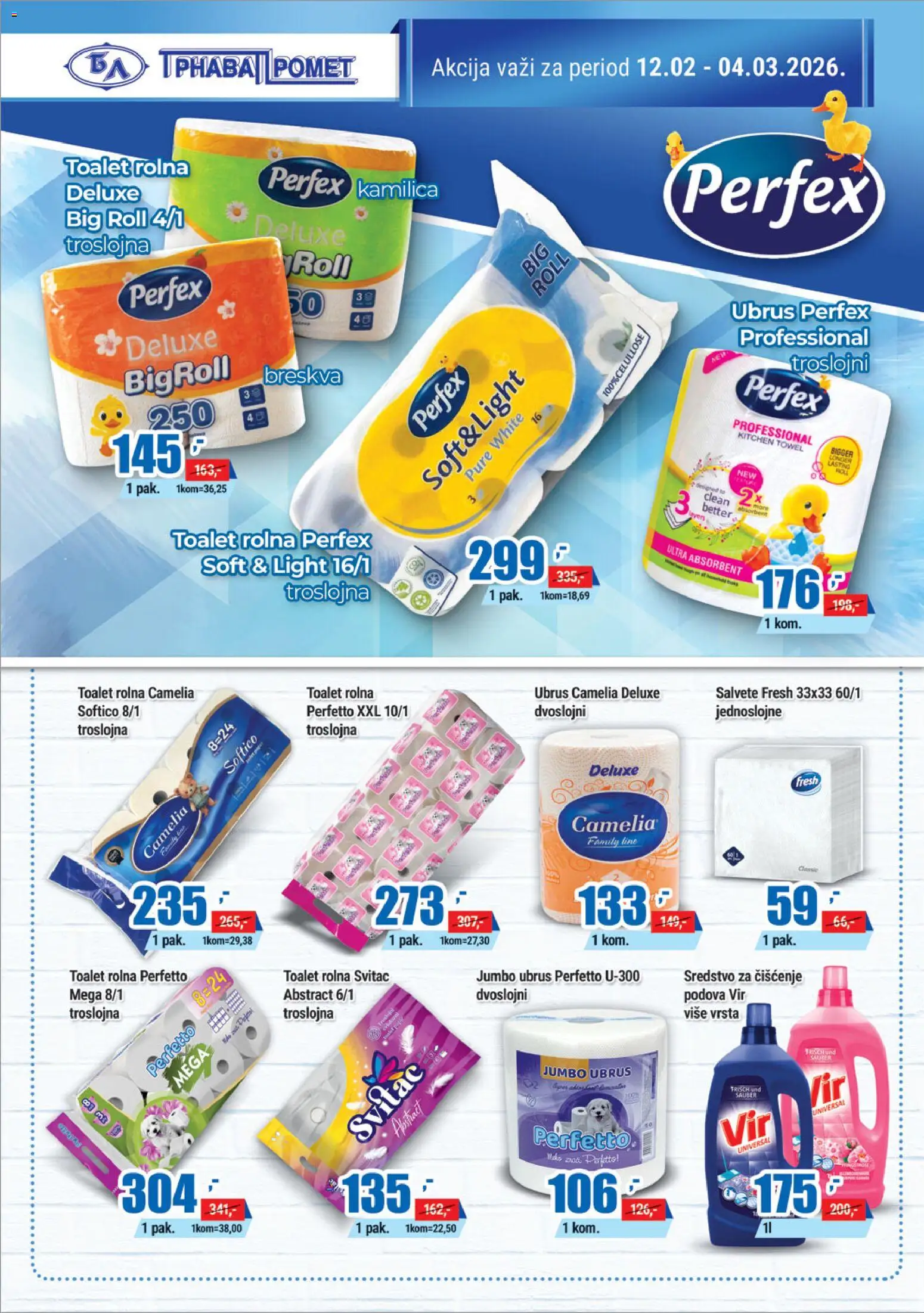Trnava Promet katalog - važi od 12.02.2026 | Strana: 20 | Proizvode: Salvete, Ubrus, Breskva