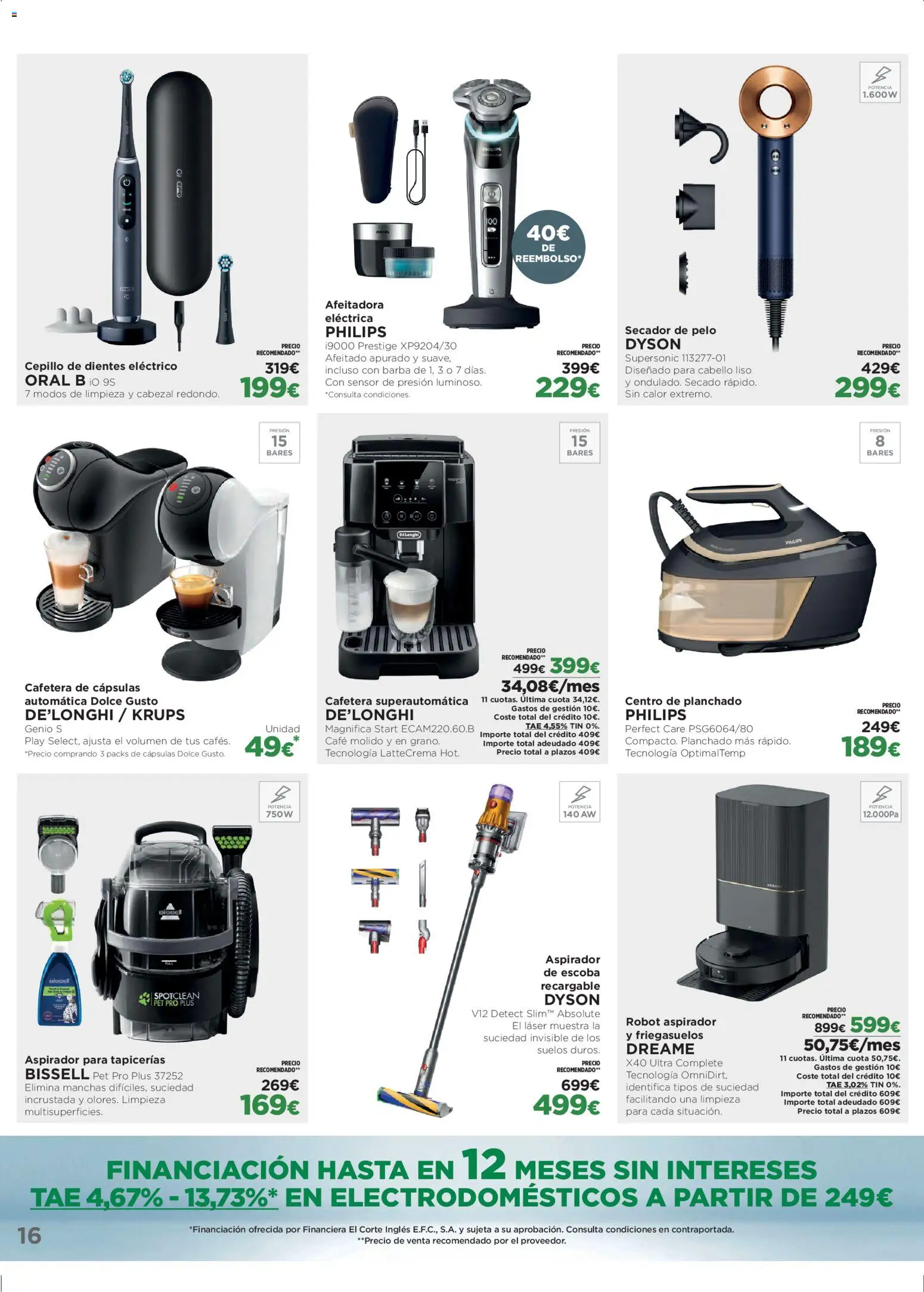 El Corte Inglés ofertas │ válido desde el 05.03.2026 | Página: 16 | Productos: Cepillo, Cepillo de dientes, Robot, Secador de pelo