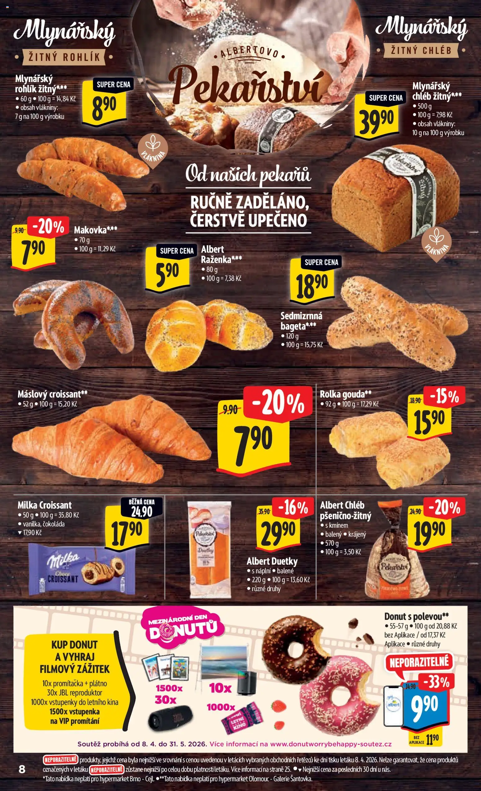 Albert leták - Hypermarket - Harfa od 15.04.2026 | Strana: 16 | Produkty: Donut, Gouda, Chléb, Reproduktor
