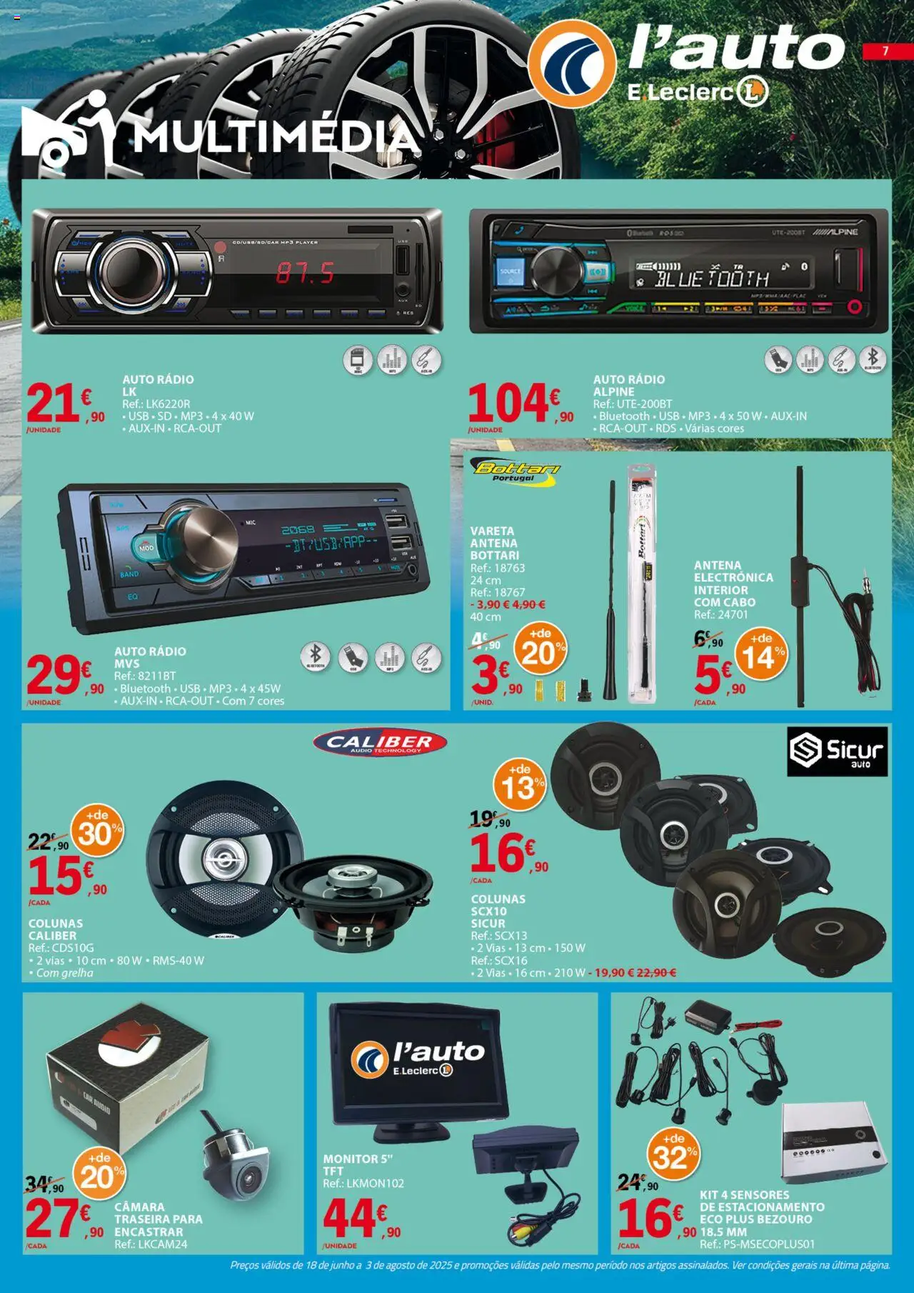 E.Leclerc - Folheto Auto │ válido de 18.06.2025 | Página: 7 | Produtos: Monitor, Rádio, Cabo, Antena