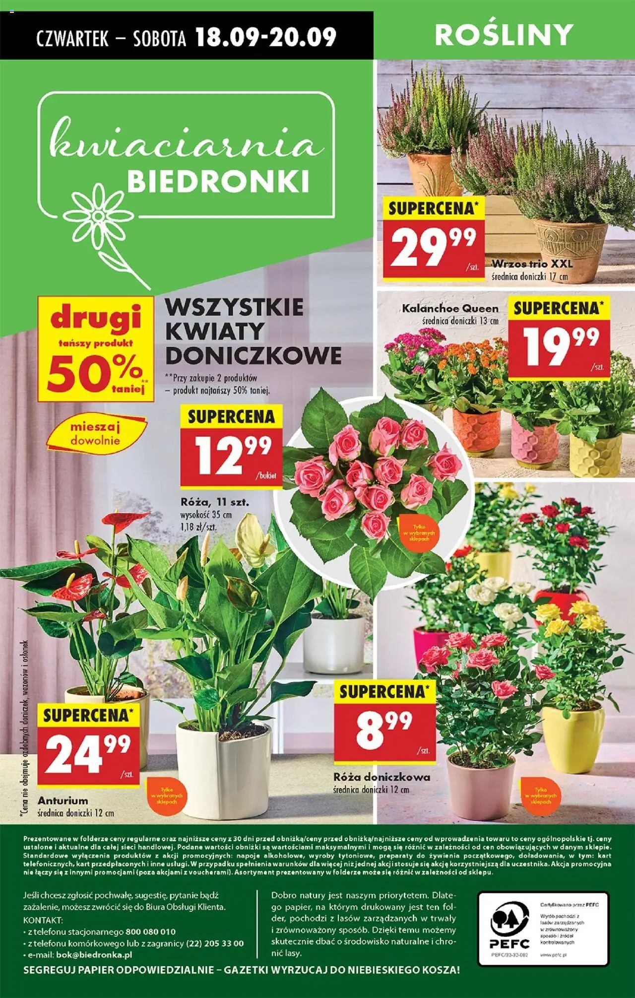 Biedronka gazetka - Oferta w tym tygodniu od 18.09.2025 | Strona: 78 | Produkty: Napoje, Wrzos, Kalanchoe, Kwiaty