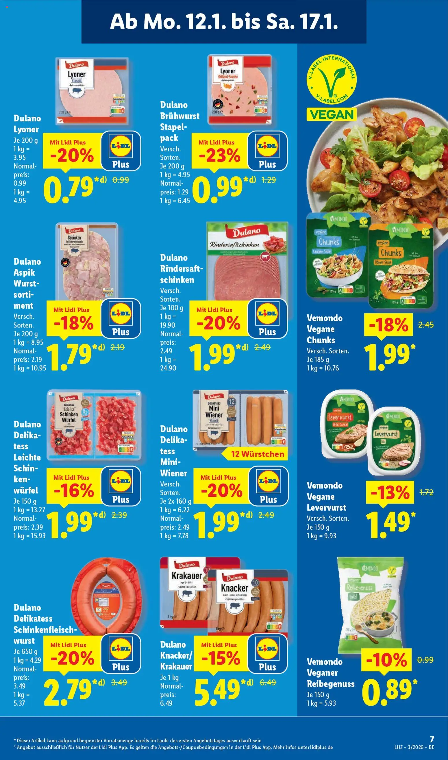 Lidl Prospekt Zossen – gültig ab 12.01.2026 | Seite: 21 | Produkte: Wurst, Schinken