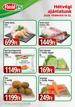 Reál Bevásárló hétvége - Kelet Magyarország - amely érvényes a következő dátumtól: 19.02.2026