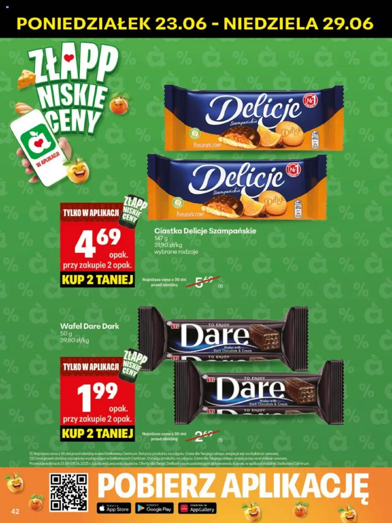 Delikatesy Centrum Gazetka - Sklepy Własne od 23.06.2025 | Strona: 42 | Produkty: Delikatesy, Ciastka