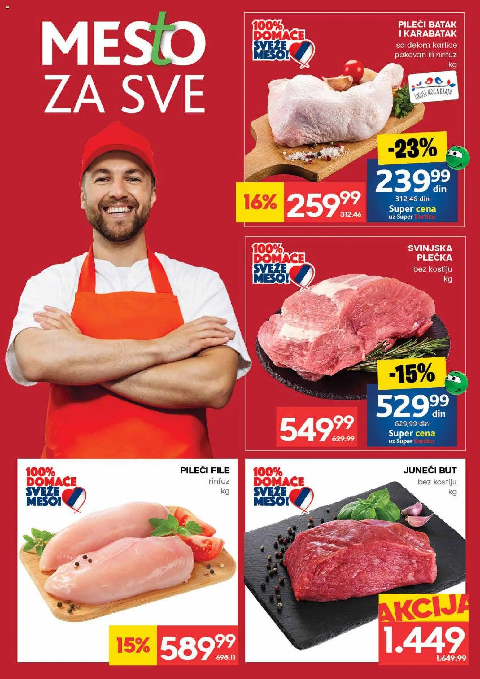 Roda katalog - važi od 12.02.2026 | Strana: 4 | Proizvode: Juneći but, Pileći file, Pileći batak, Svinjska plećka