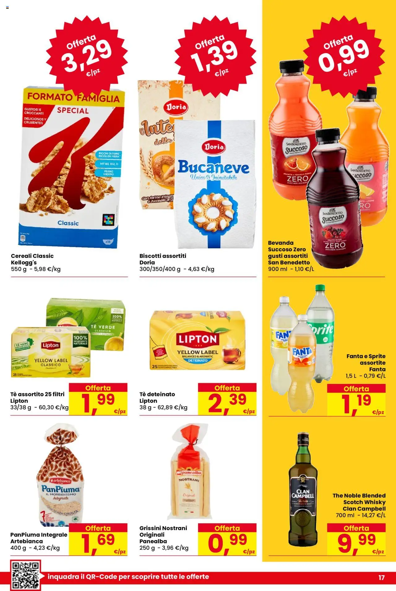Volantino Despar del 16.10.2025 | Pagina: 17 | Prodotti: Tè, Cereali, Biscotti, Fanta