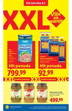 Combino Durum testenina XXL, Spaghetti, Penne Rigate ili Fusilli, 600 g - pregled Lidl kataloga - važi od 08.01.2026 | Strana: 36