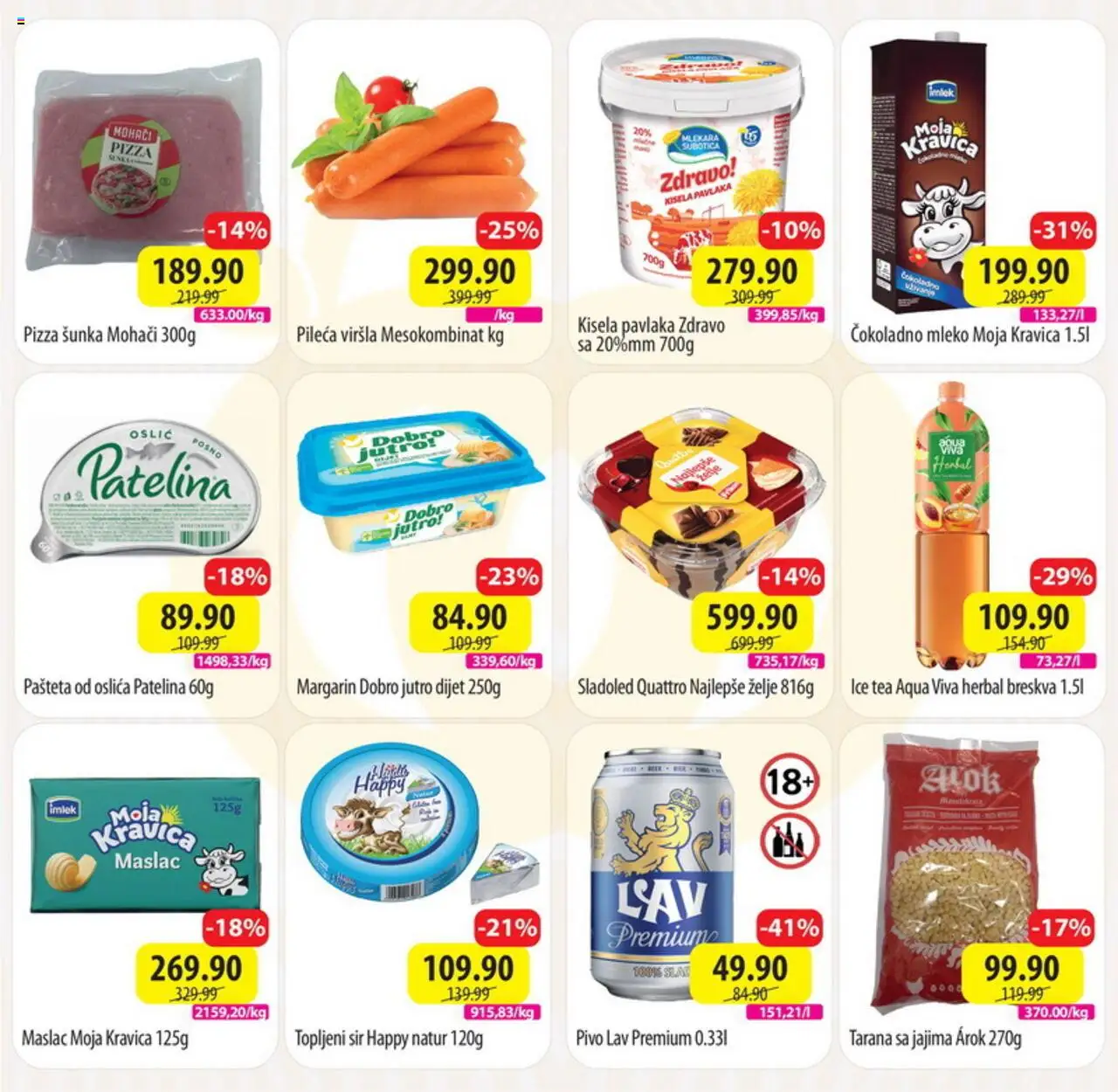 Senta Promet katalog - važi od 04.08.2025 | Strana: 2 | Proizvode: Kisela pavlaka, Margarin, Oslić, Mleko