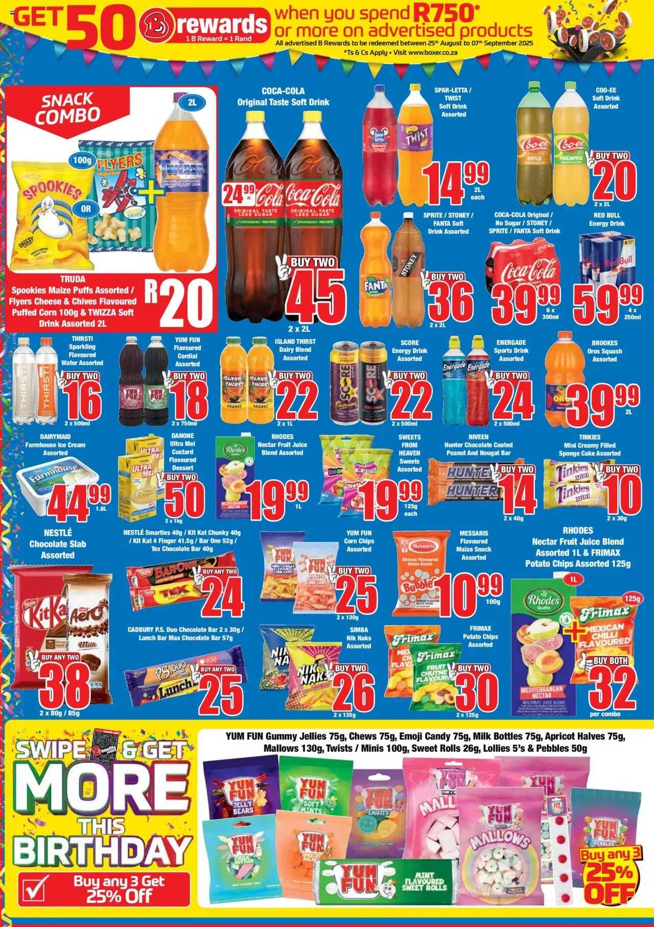 Boxer Specials │ valid from 11.08.2025 | Page: 4 | Products: Corn, Pineapple, Chips, Sugar