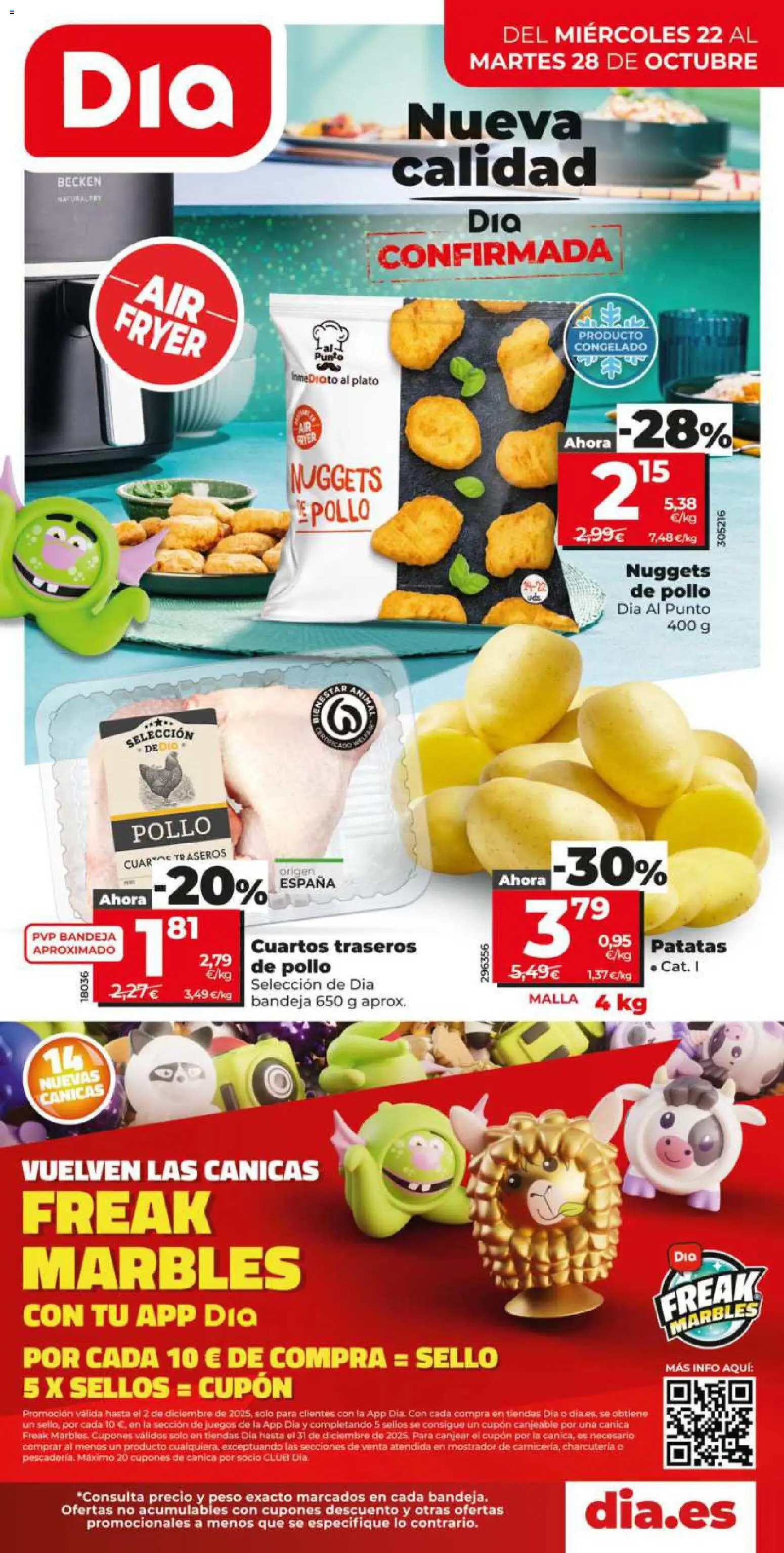 Dia - folleto Market │ válido desde el 22.10.2025 | Página: 1 | Productos: Peso, Bandeja, Nuggets