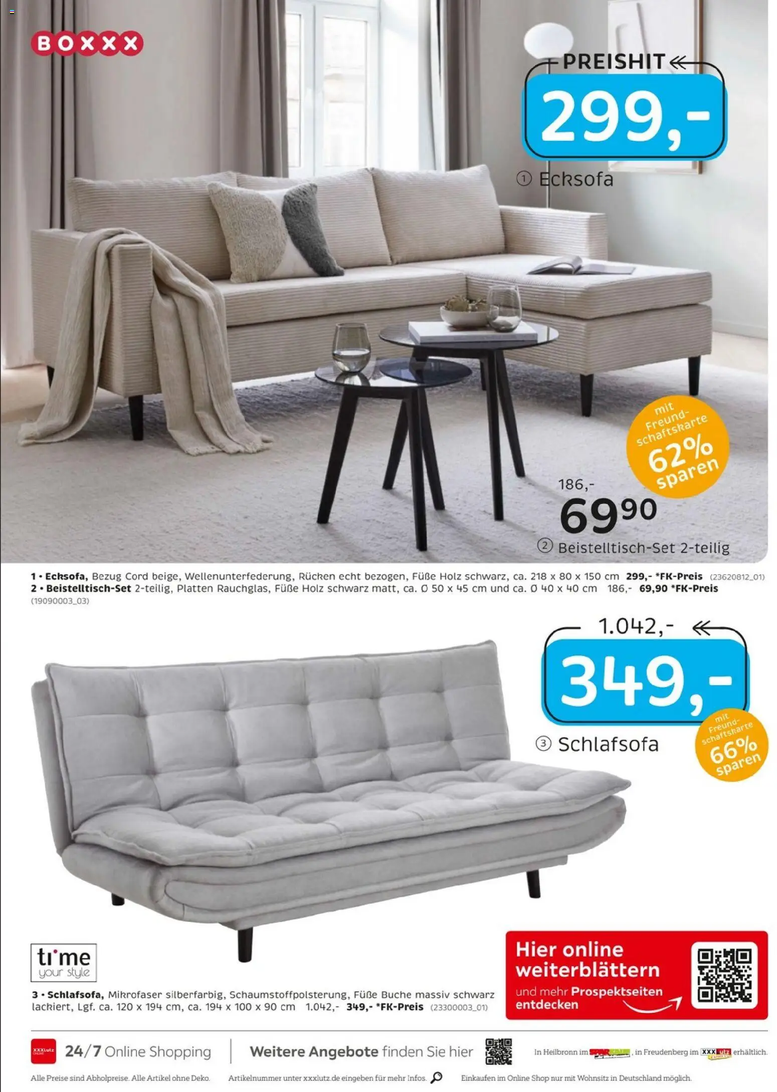 XXXLutz Nr. 1 beim Preis – gültig ab 11.04.2026 | Seite: 14 | Produkte: Schlafsofa, Ecksofa