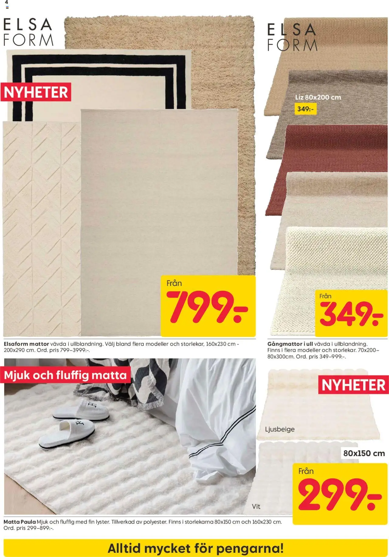Rusta reklamblad aktuell från 18.08.2025 | Sida: 4 | Produkter: Matta
