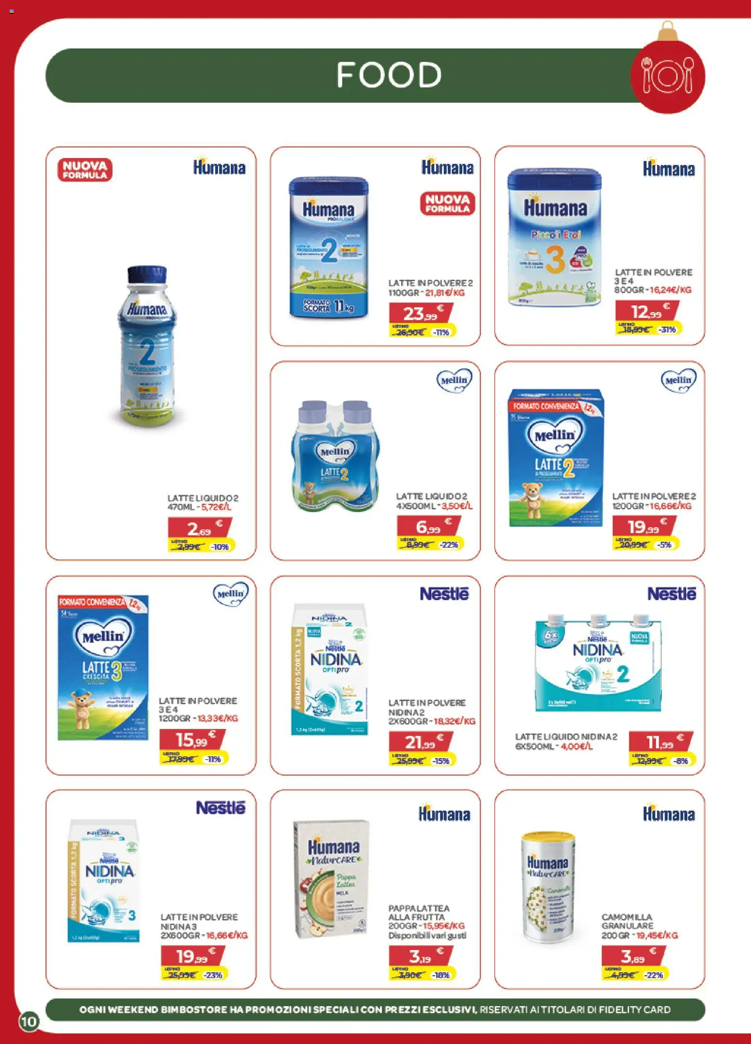 Volantino Bimbo store del 04.12.2025 | Pagina: 10 | Prodotti: Frutta, Latte