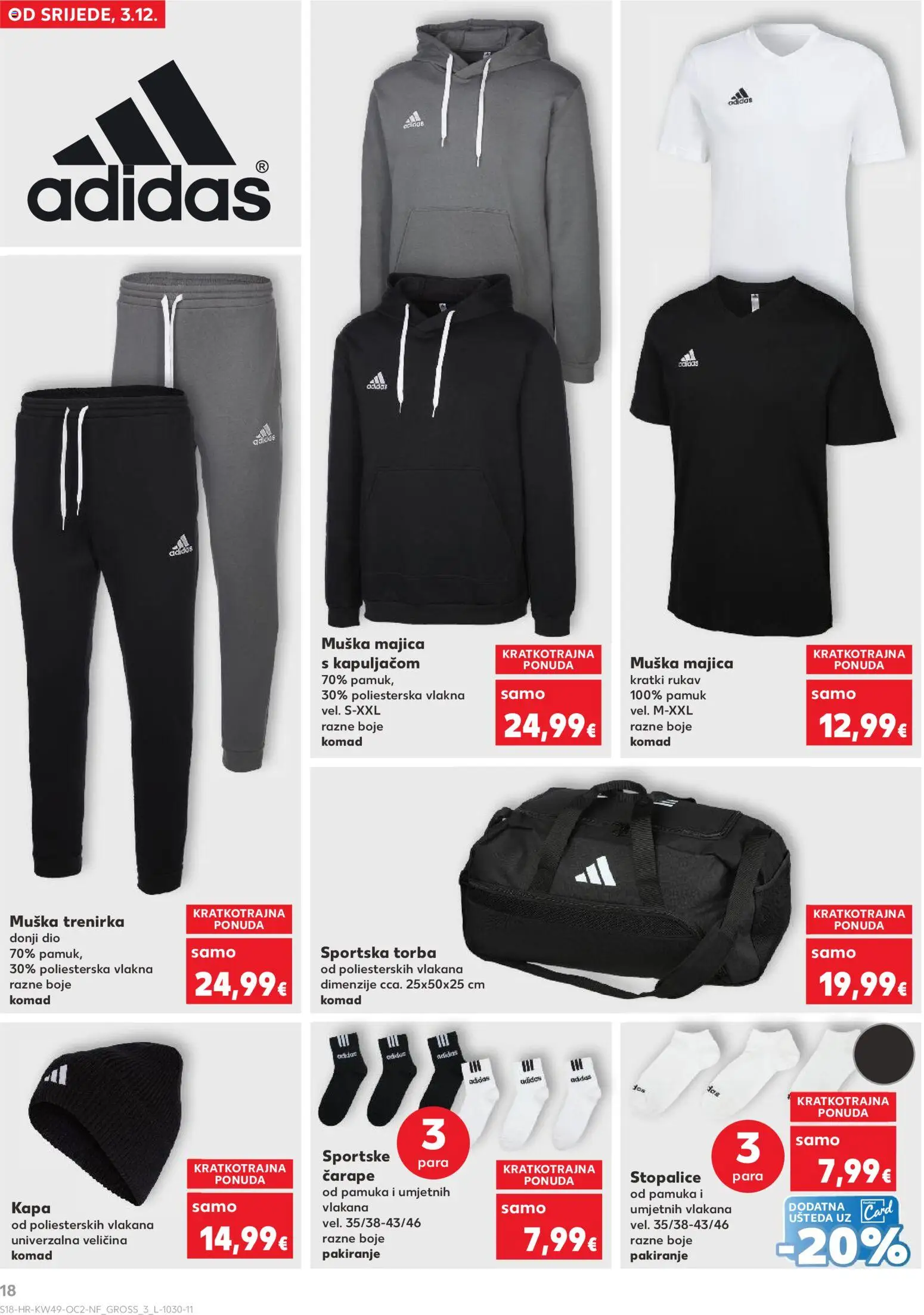 Kaufland katalog | vrijedi od 03.12.2025 | Stranica: 18 | Proizvodi: Majica s kapuljačom, Čarape, Kapa, Trenirka