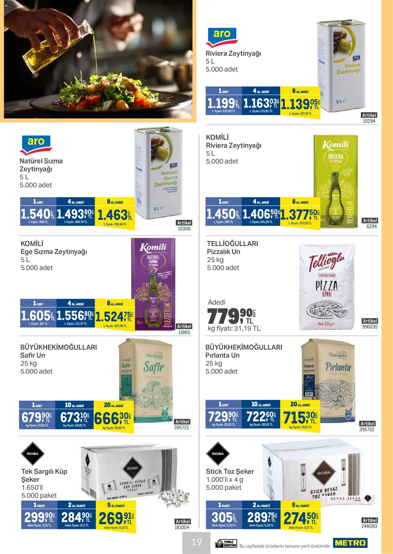 Metro - Et & Tavuk & Köfte Restoranları - 11.02.2026 tarihinden itibaren geçerlidir | Sayfa: 19 | Ürünler: Pizza, Şeker, Toz şeker