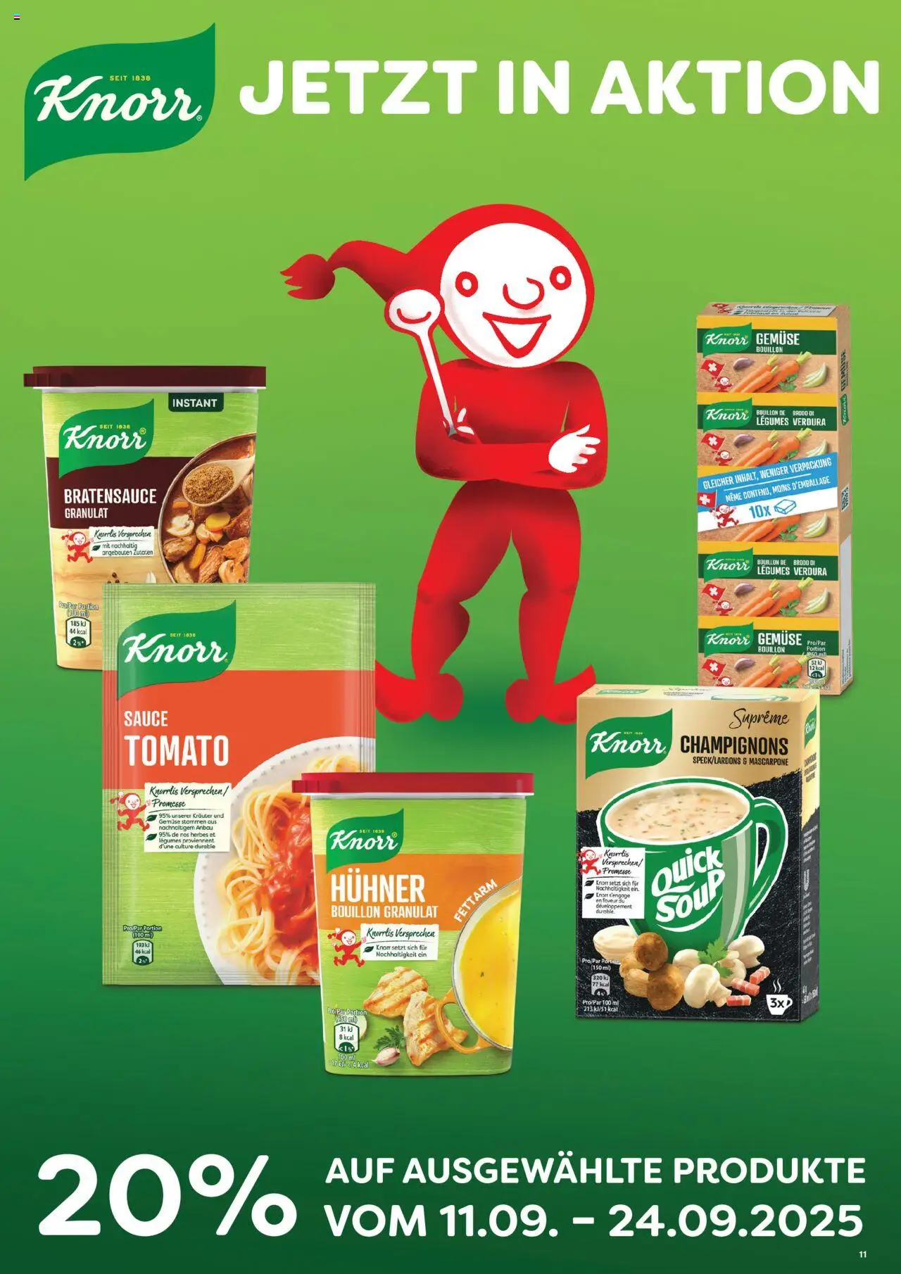 SPAR Aktionen – gültig ab 11.09.2025 | Seite: 11 | Produkte: Mascarpone, Champignons, Gemüse