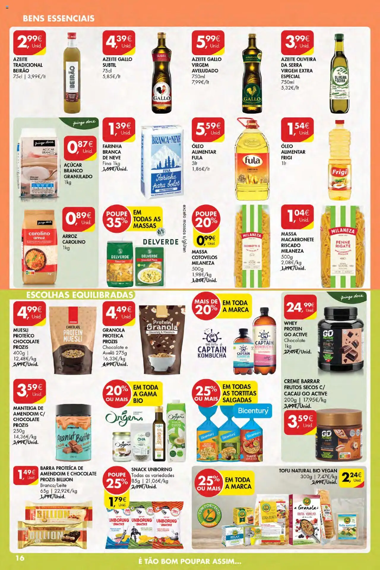 Pingo Doce Poupe Esta Semana Açores │ válido de 11.09.2025 | Página: 16 | Produtos: Azeite, Milaneza, Granola, Açúcar