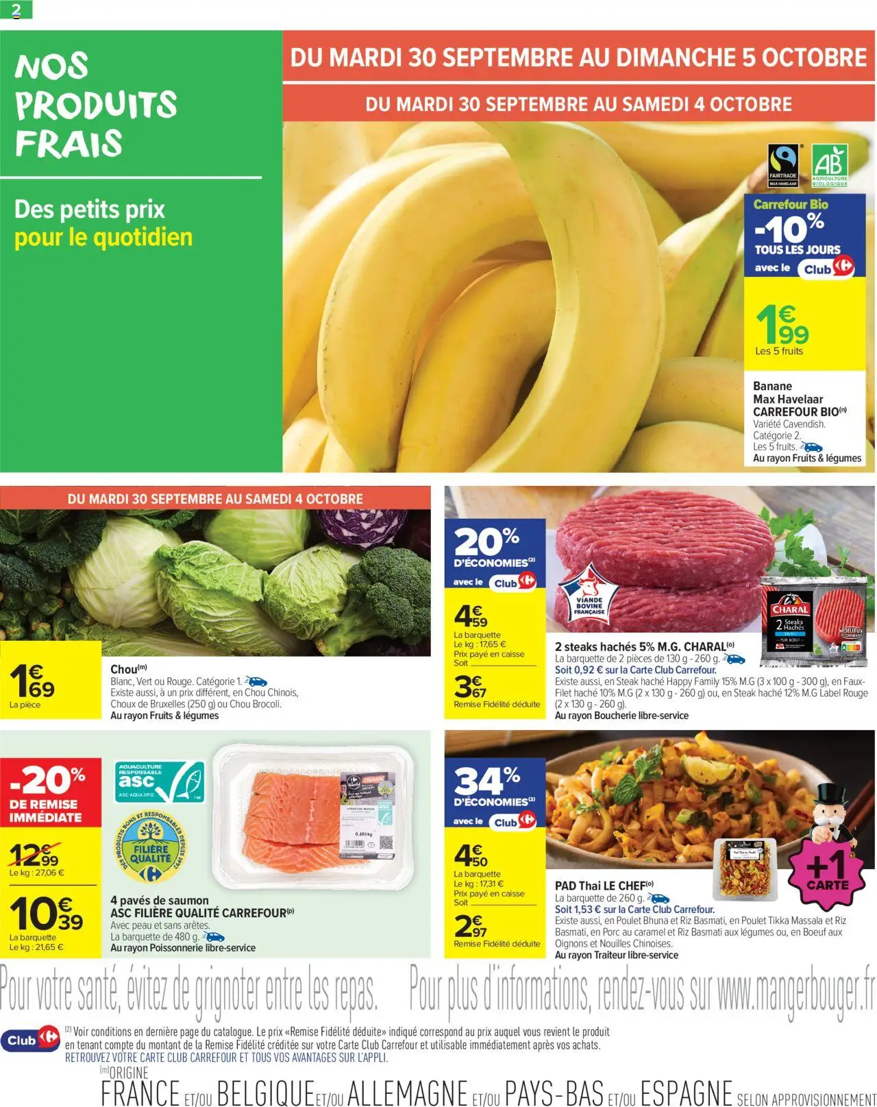  | Page: 4 | Produits: Poissonnerie, Banane, Riz, Viande bovine