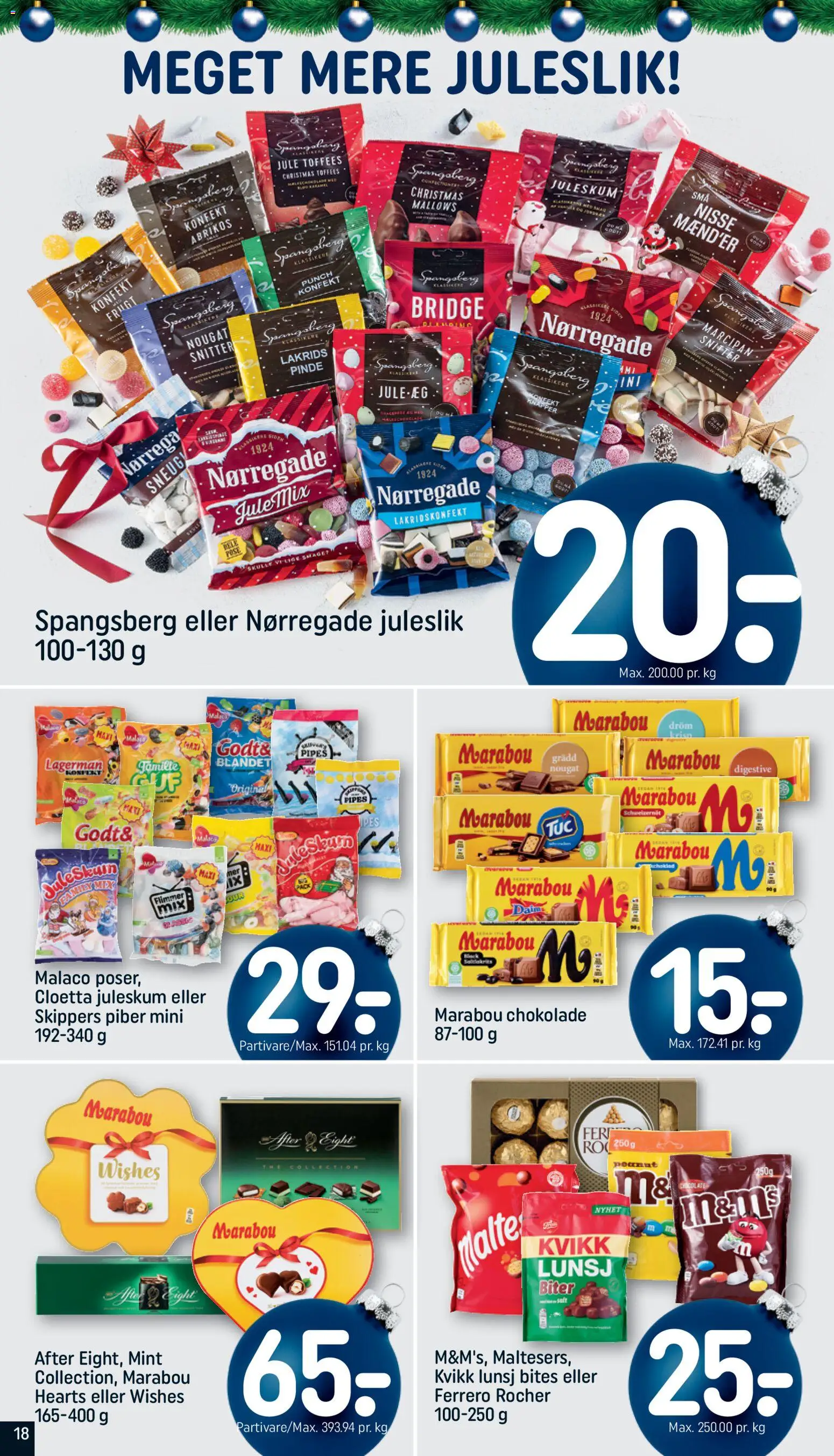 Rema 1000 tilbudsavis – gyldig fra 07.12.2025 | Side: 18 | Produkter: Chokolade, Lakrids, Marcipan, Nougat