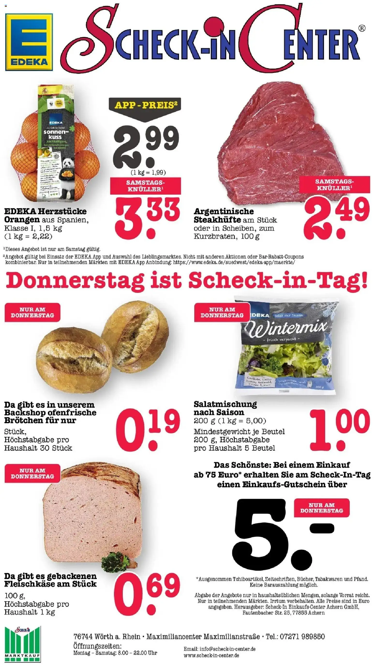 Edeka prospekt Wörth Am Rhein	 – gültig ab 09.03.2026 | Seite: 62 | Produkte: Orangen, Ofenfrische, Salat, Uhr