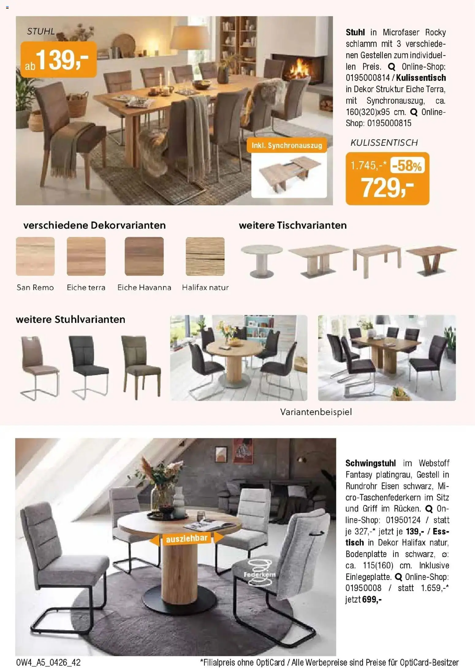 Angebote - Für Zuhause-Liebhaber – gültig ab 01.04.2026 | Seite: 42 | Produkte: Tisch, Stuhl