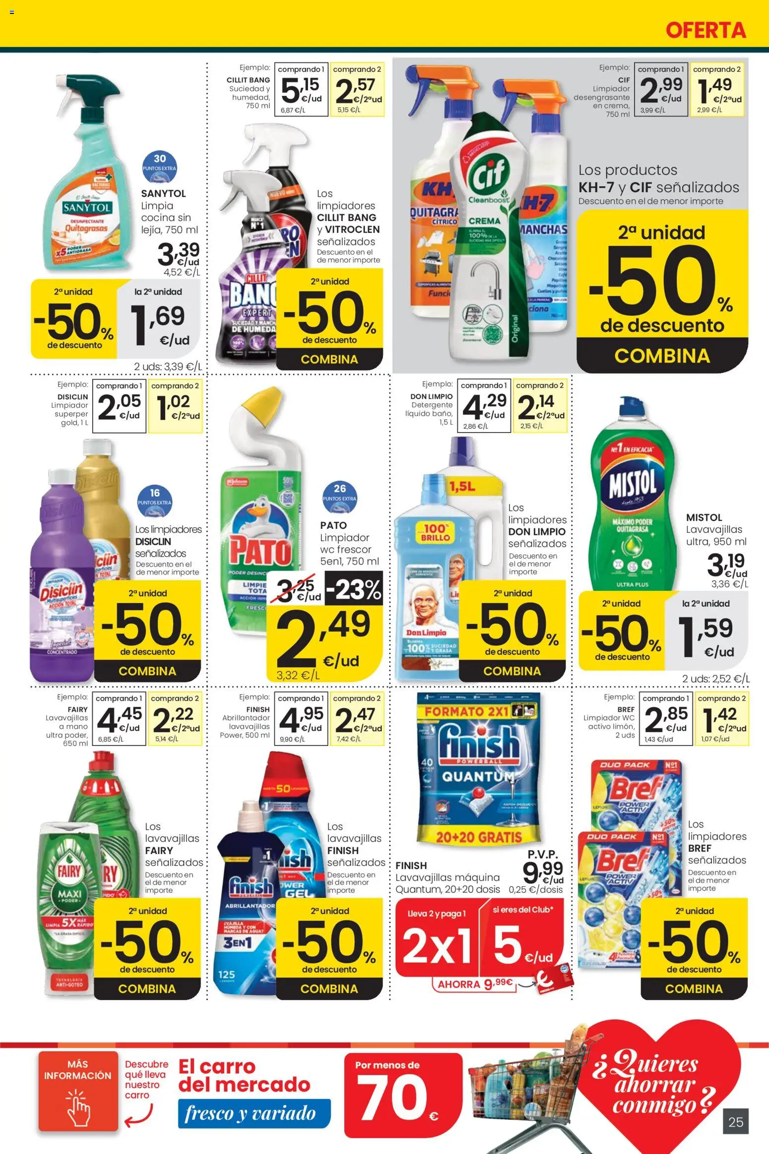 Eroski Quieres ahorrar conmigo Center │ válido desde el 16.04.2026 | Página: 25 | Productos: Maquillaje, Detergente, Chocolate, Crema