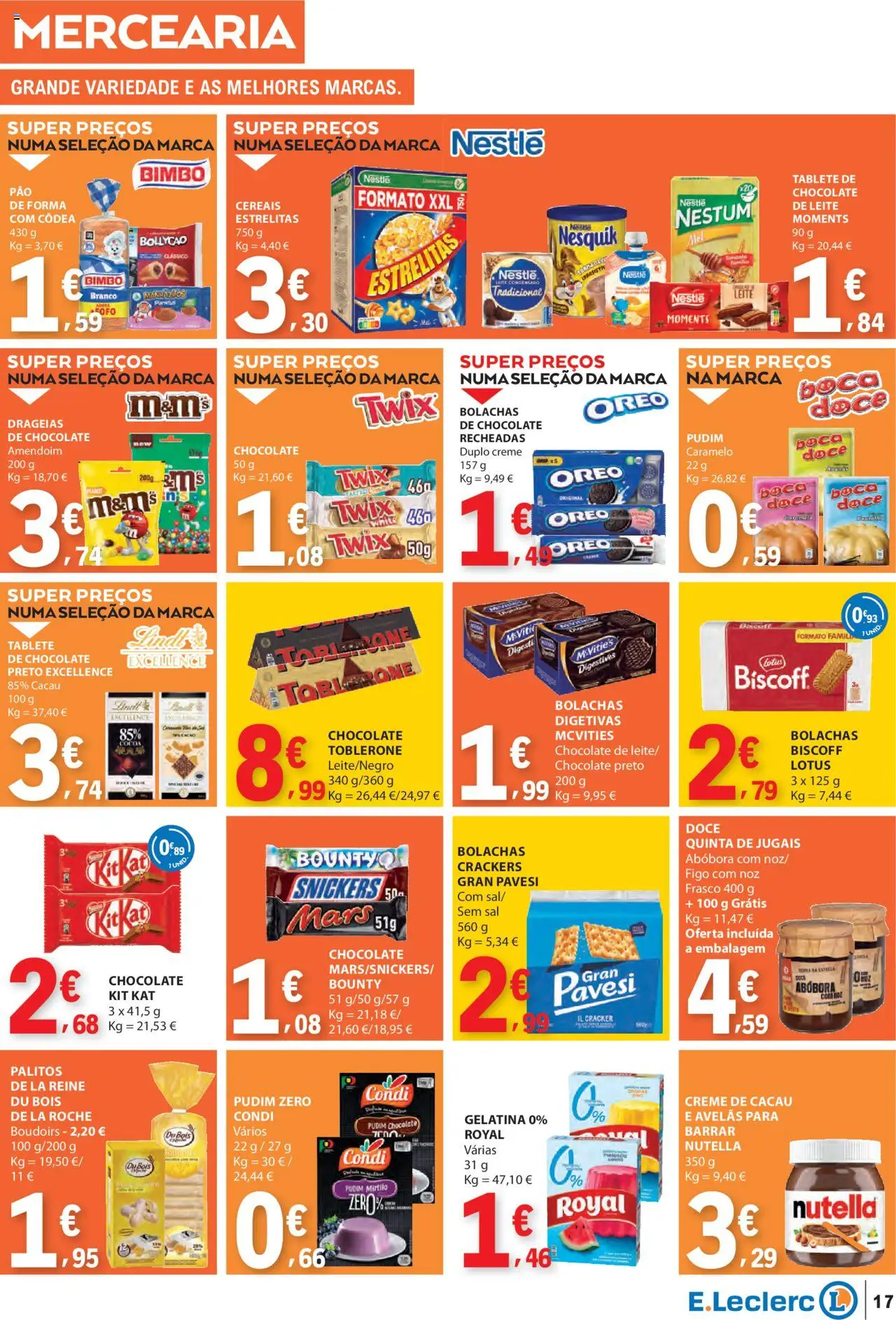E.Leclerc folheto │ válido de 16.10.2025 | Página: 17 | Produtos: Avelãs, Bolachas, Leite, Abóbora
