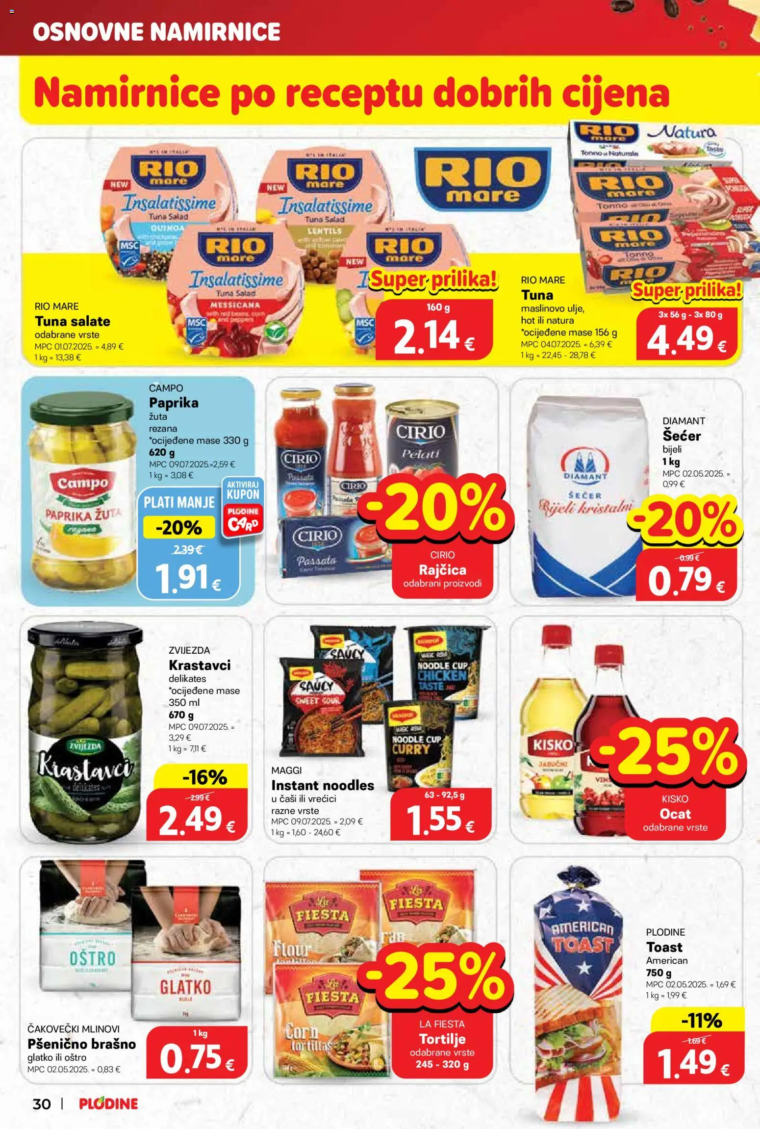 Plodine katalog | vrijedi od 05.11.2025 | Stranica: 30 | Proizvodi: Noodle, Ocat, Šećer, Curry