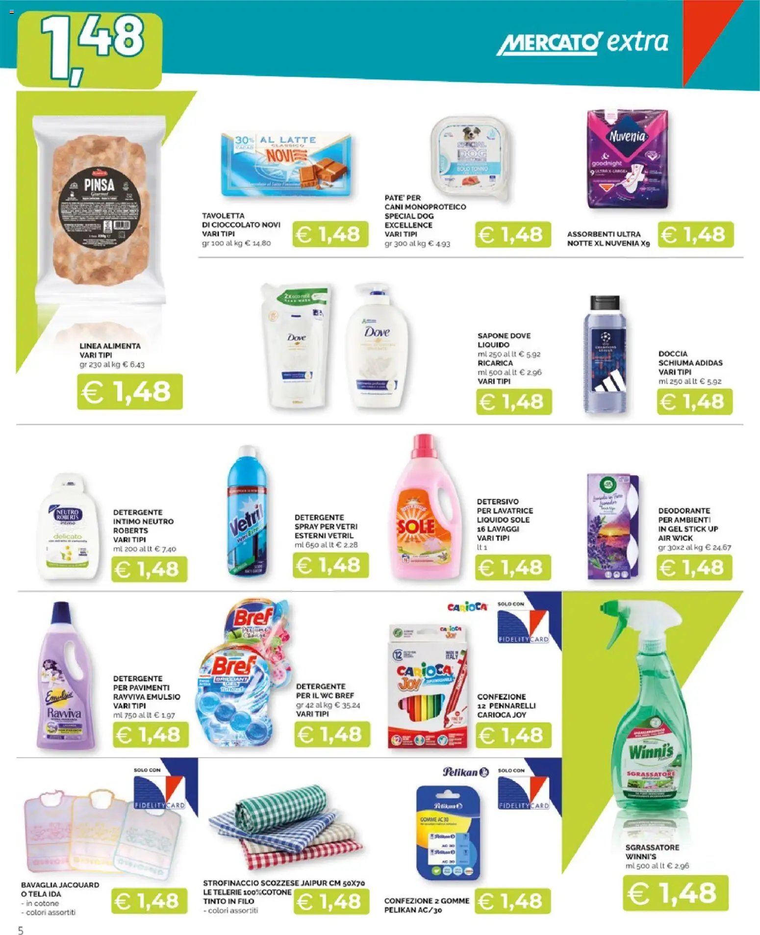 Volantino Mercatò del 23.04.2026 | Pagina: 5 | Prodotti: Cioccolato, Detergente, Intimo, Doccia