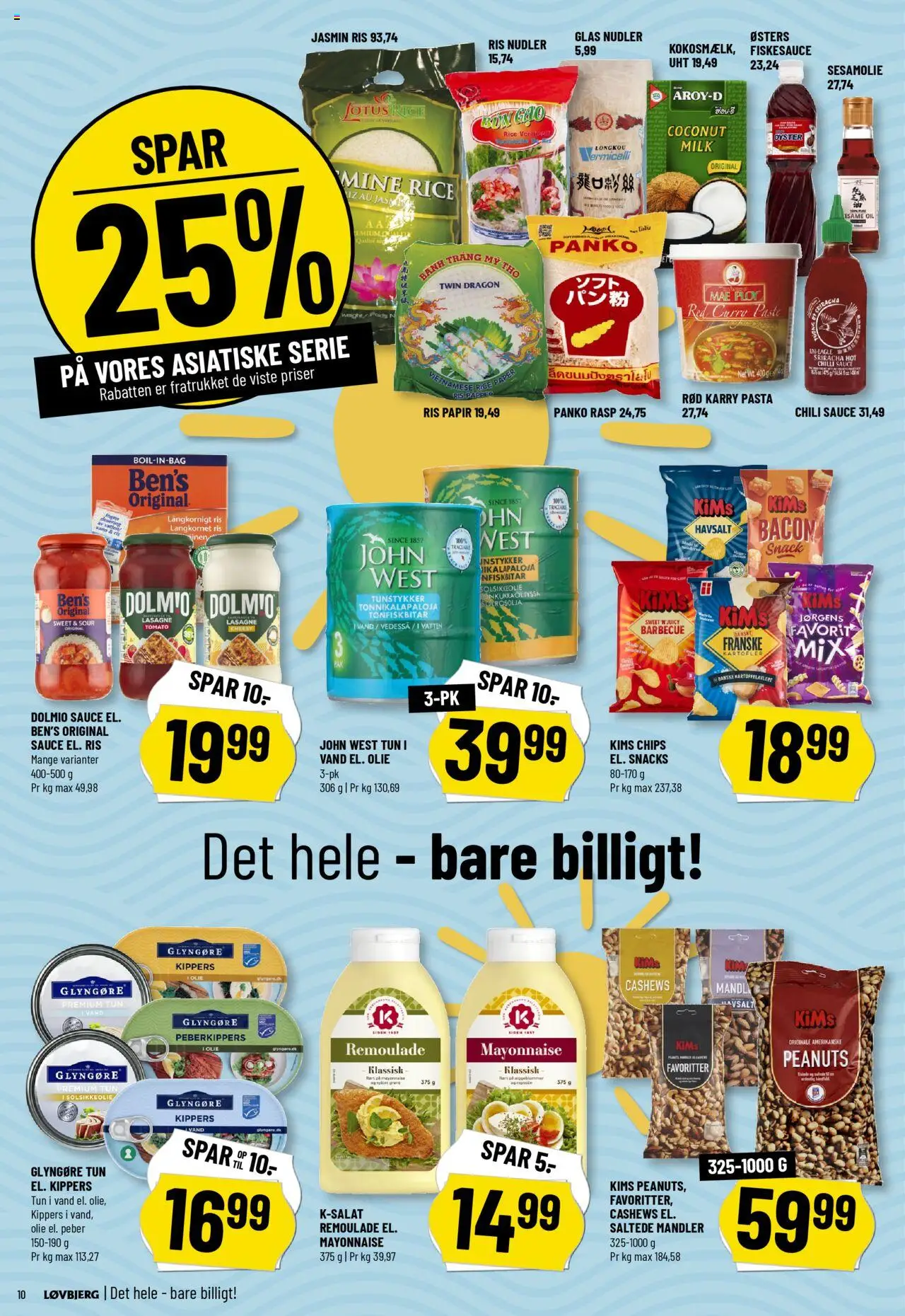 Løvbjerg Tilbudsavis gyldig fra 08.08.2025 | Side: 10 | Produkter: Olie, Rasp, Tun, Bacon