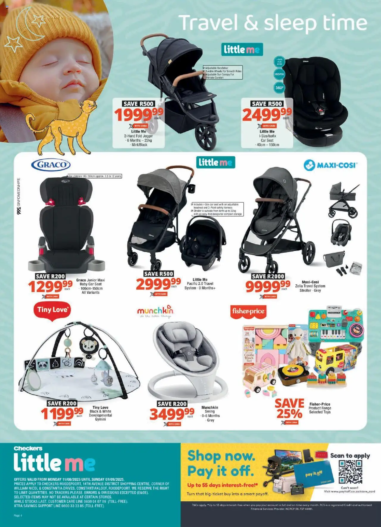 Checkers Gauteng - Little Me August Promotion │ valid from 11.08.2025 | Page: 4 | Products: Jogger, Toys