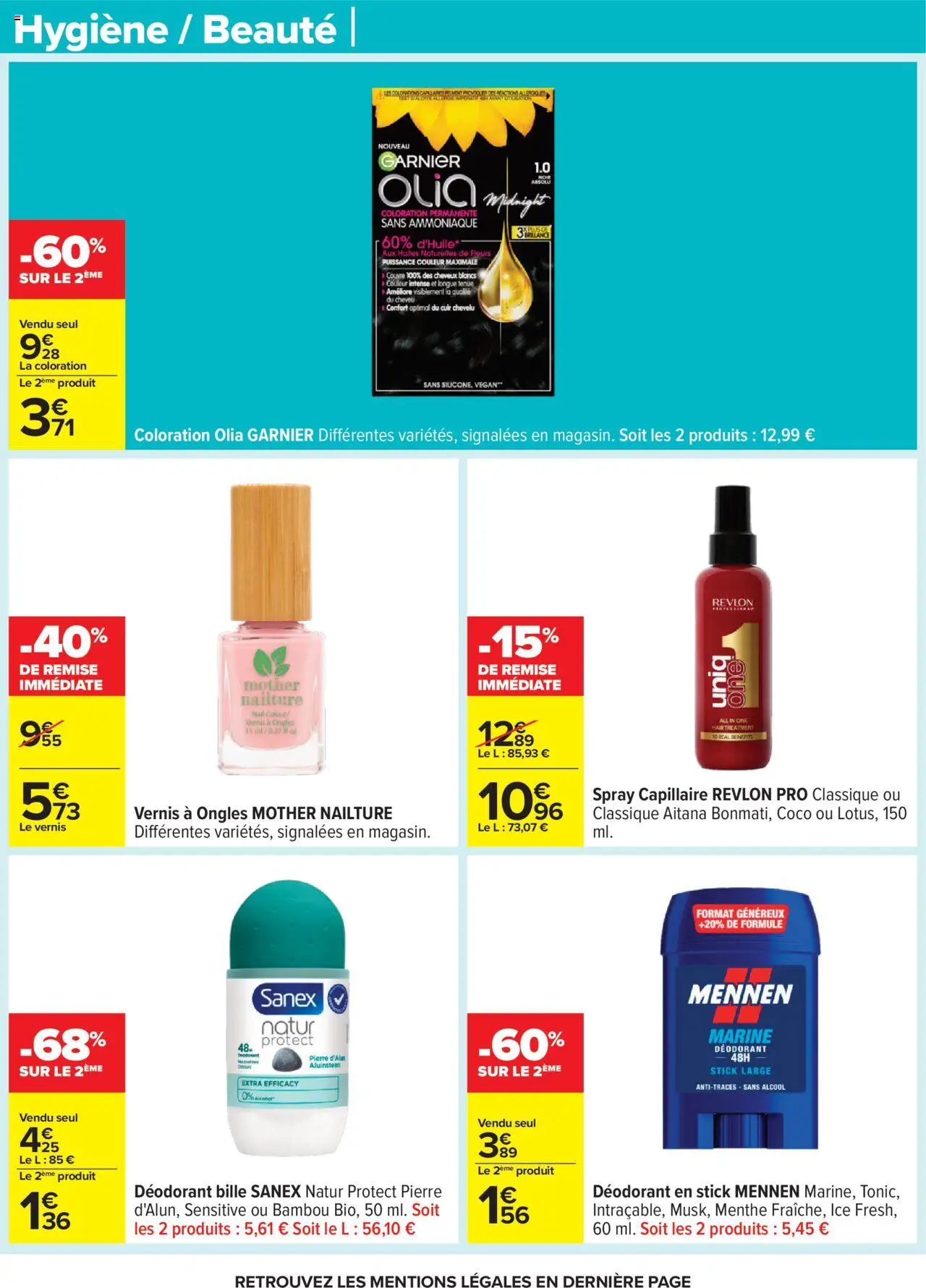  | Page: 44 | Produits: Alcool, Menthe, Coloration, Déodorant