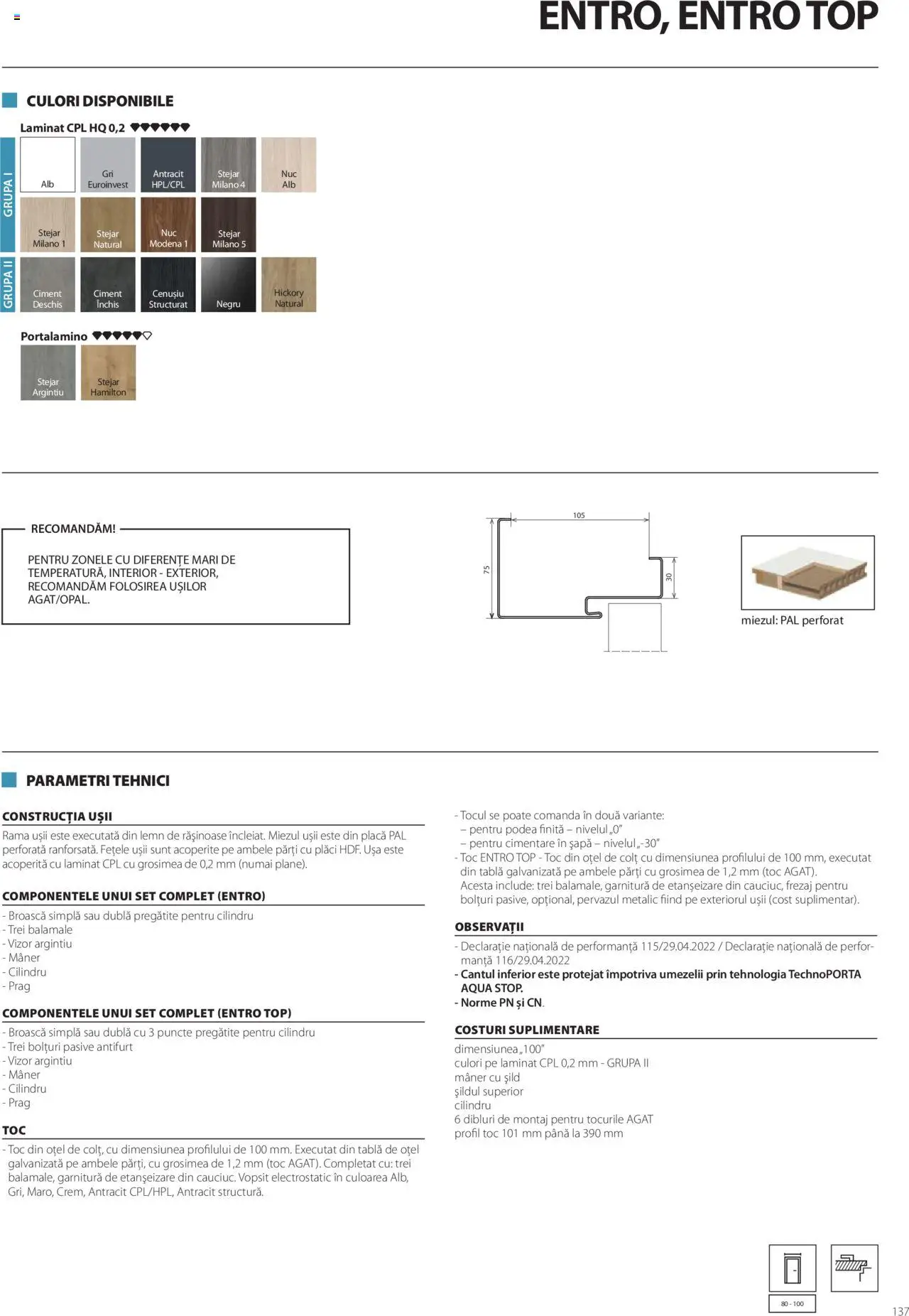 Catalog Proges – valabil de la 01.05.2025 | Pagină: 137 | Produse: Tablă, Mâner, Șapă, Ușă