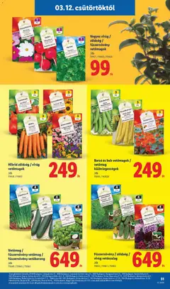 Lidl akciós újság - amely érvényes a következő dátumtól: 12.03.2026 | Oldal: 31 | Termékek: Vetőmag, Virag, Zöldség