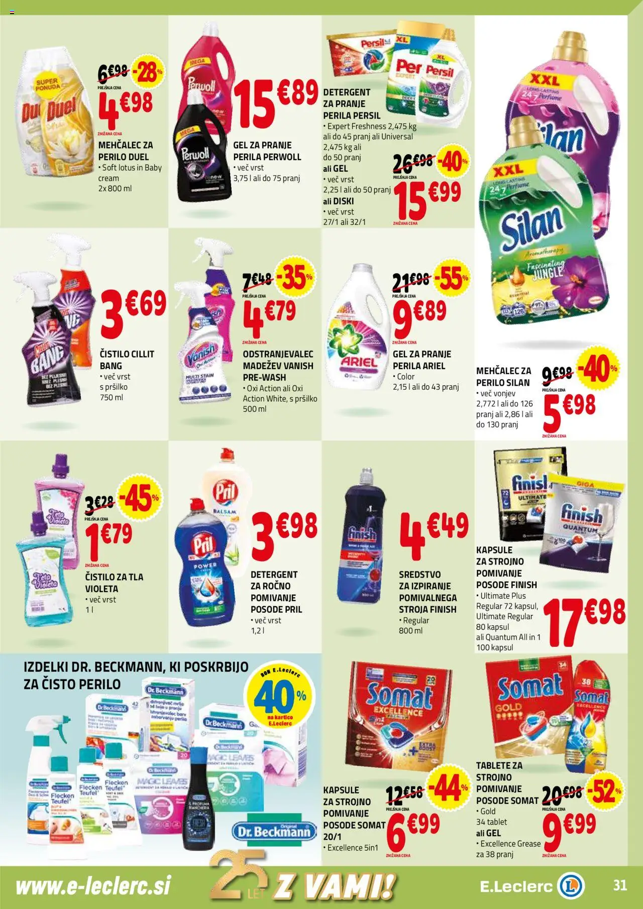 Novi E.leclerc katalog ponudbe – veljaven od 01.10.2025 | Stran: 31 | Izdelki: Mehčalec, Detergent
