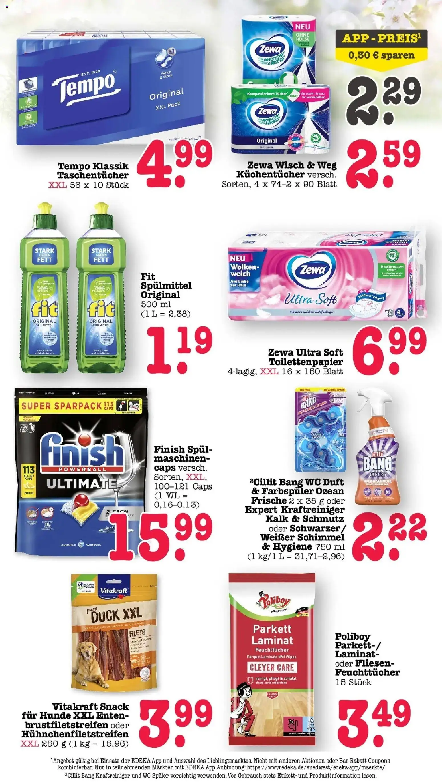 Angebote – gültig ab 30.03.2026 | Seite: 68 | Produkte: Zewa, Finish, Tempo, Toilettenpapier