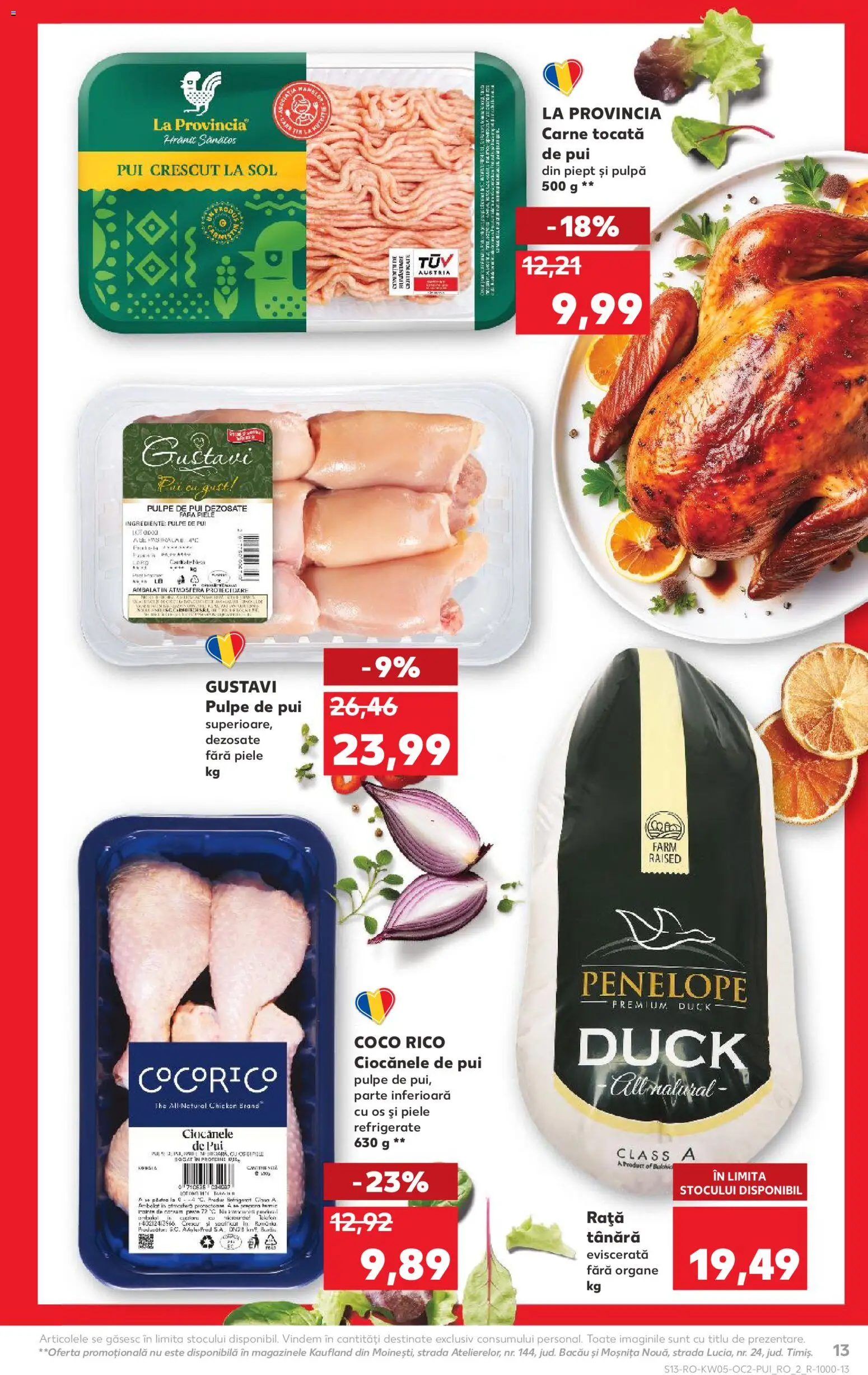 Noul catalog Kaufland – valabil de la 28.01.2026 | Pagină: 13 | Produse: Hacıyatmaz Kedi Oyuncağı, Kedi Oyun Alanları, Rață, Carne tocată