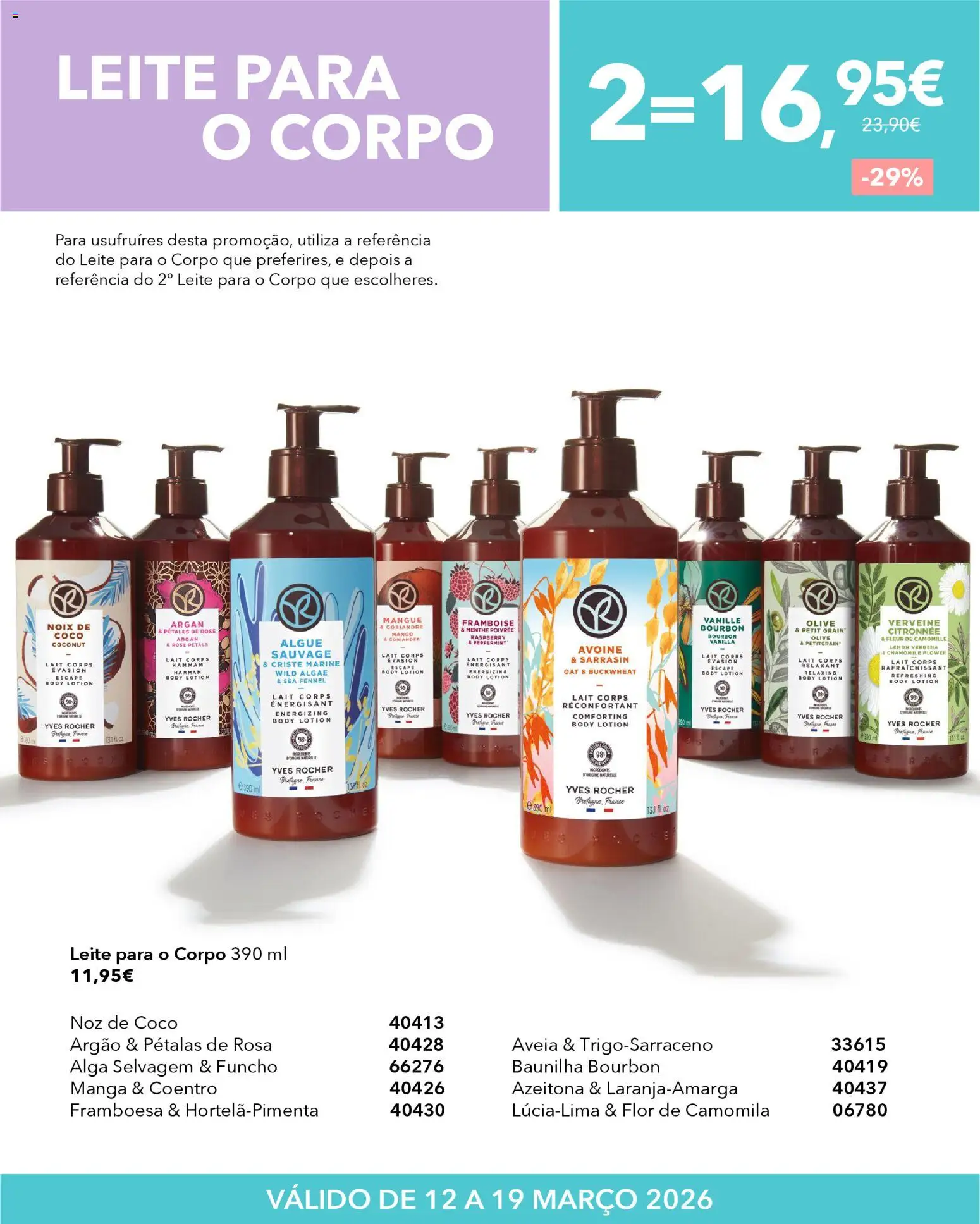 Yves Rocher Bem estar para o corpo  │ válido de 12.03.2026 | Página: 3 | Produtos: Aveia, Leite