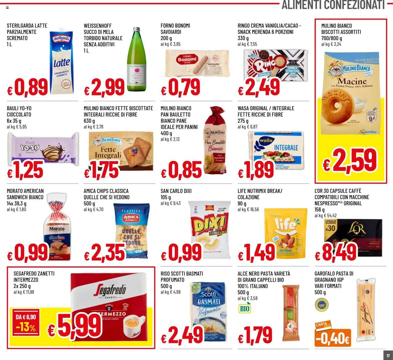 Volantino Galassia del 31.07.2025 | Pagina: 17 | Prodotti: Crema, Caffè, Cioccolato, Fette biscottate