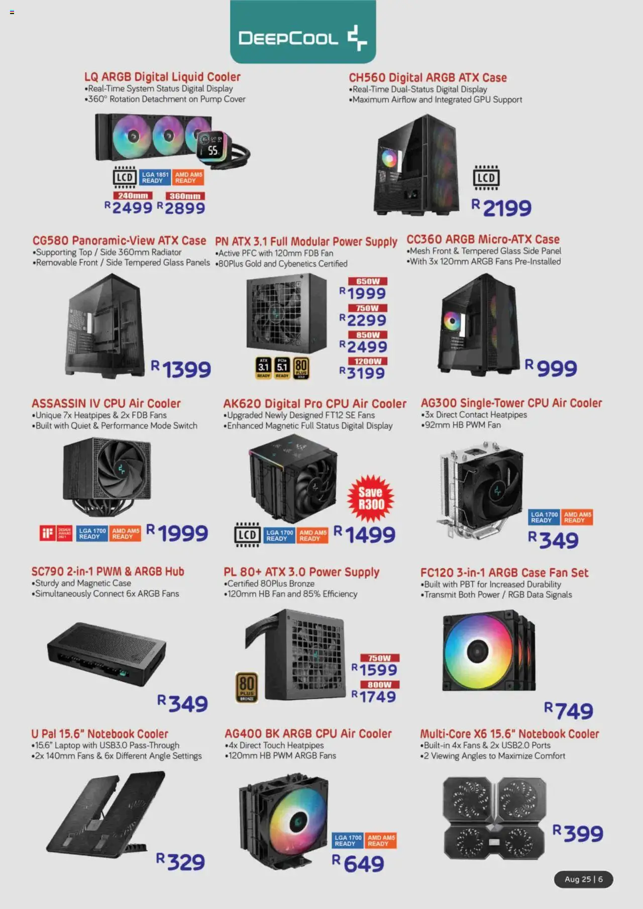 Computer Mania Gaming Catalogue │ valid from 01.08.2025 | Page: 7 | Products: Notebook, Fan, Radiator, Cooler