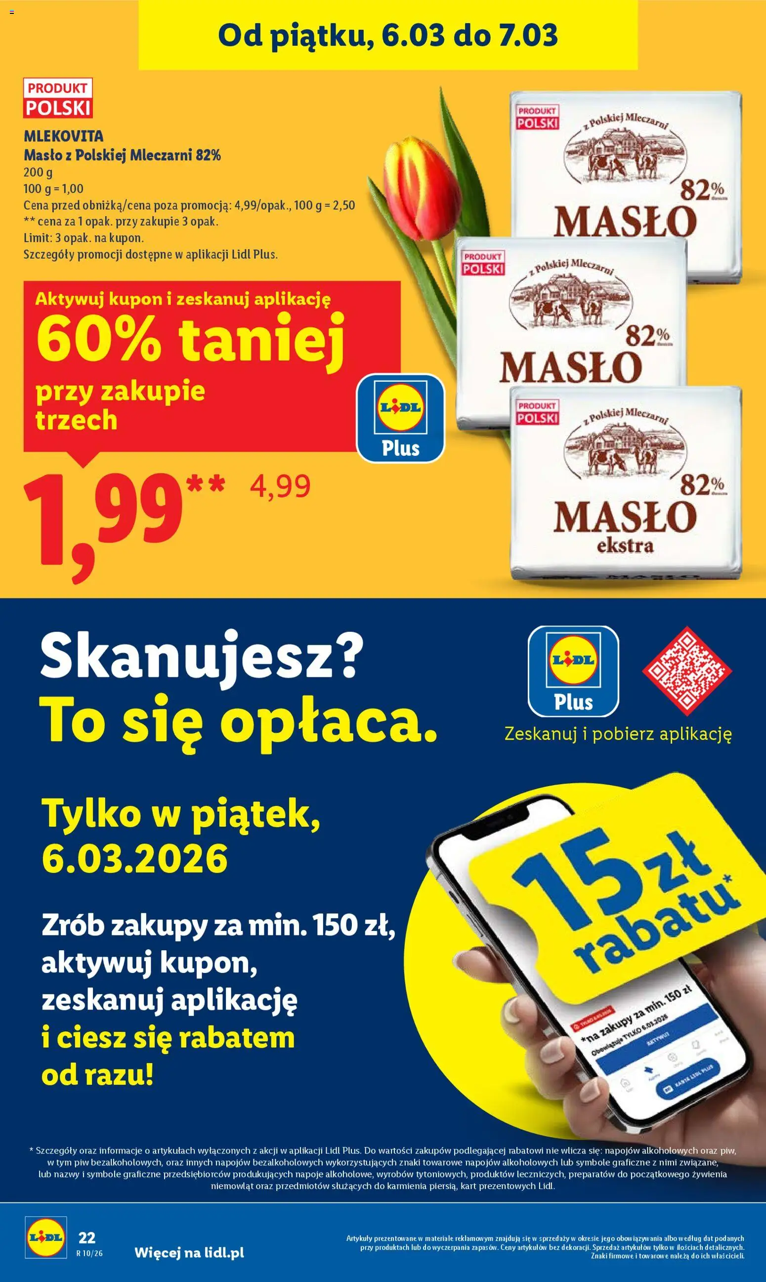 Lidl Polsko leták od 05.03.2026 | Strana: 22 | Produkty: Máslo