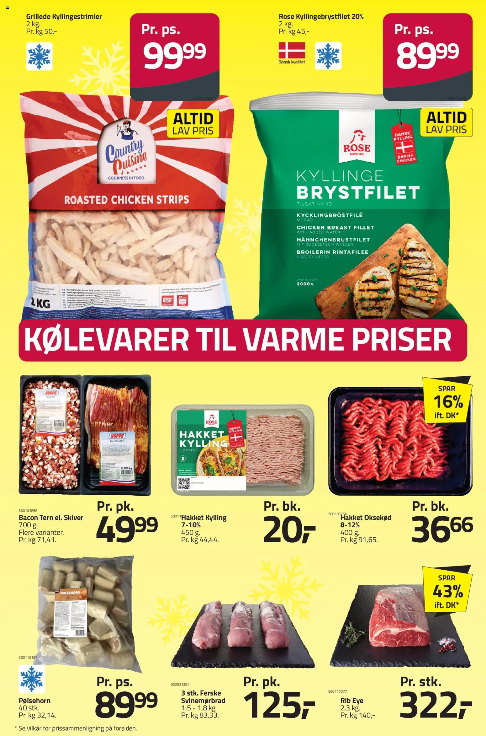 Fleggaard tilbudsavis – gyldig fra 28.01.2026 | Side: 7 | Produkter: Pølsehorn, Oksekød, Bacon