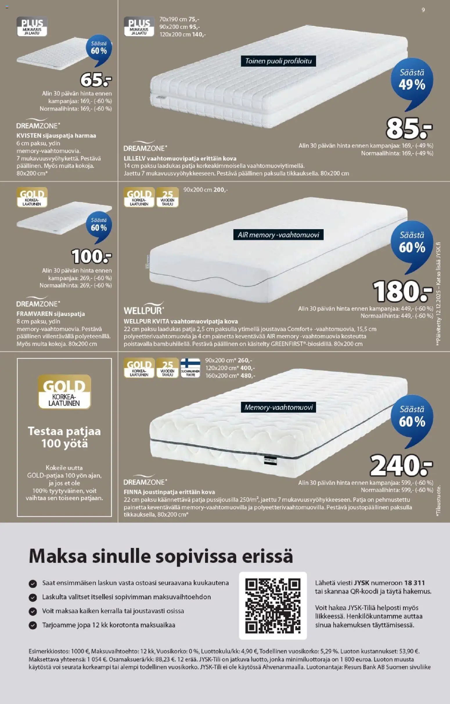 JYSK tarjoukset – voimassa 05.02.2026 alkaen | Sivu: 9