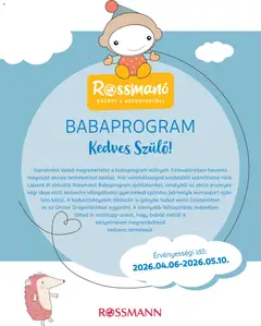 Rossmann Babaprogram - amely érvényes a következő dátumtól: 06.04.2026