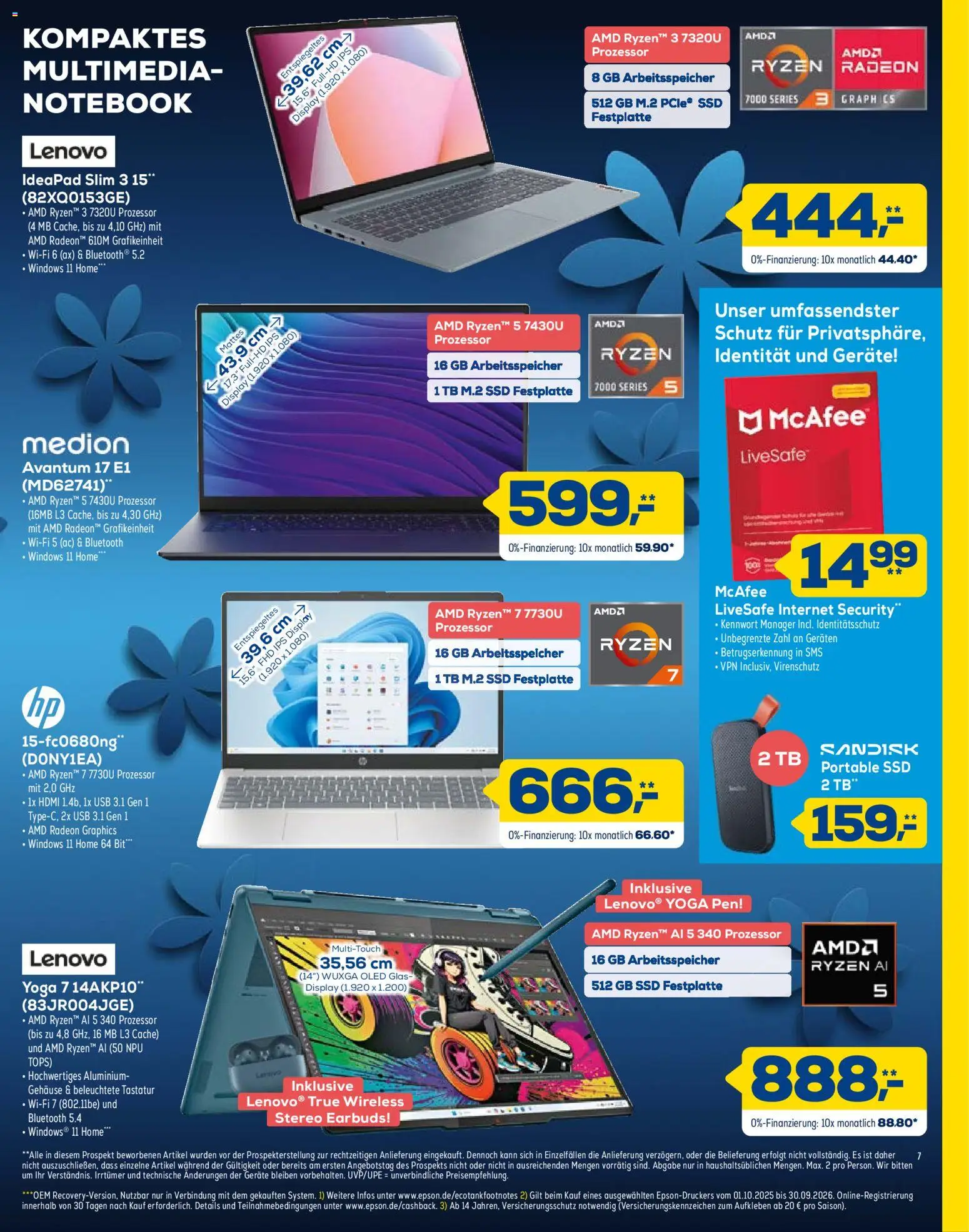 Euronics Prospekt 	 – gültig ab 04.04.2026 | Seite: 7 | Produkte: Lenovo, USB, Notebook, Tastatur