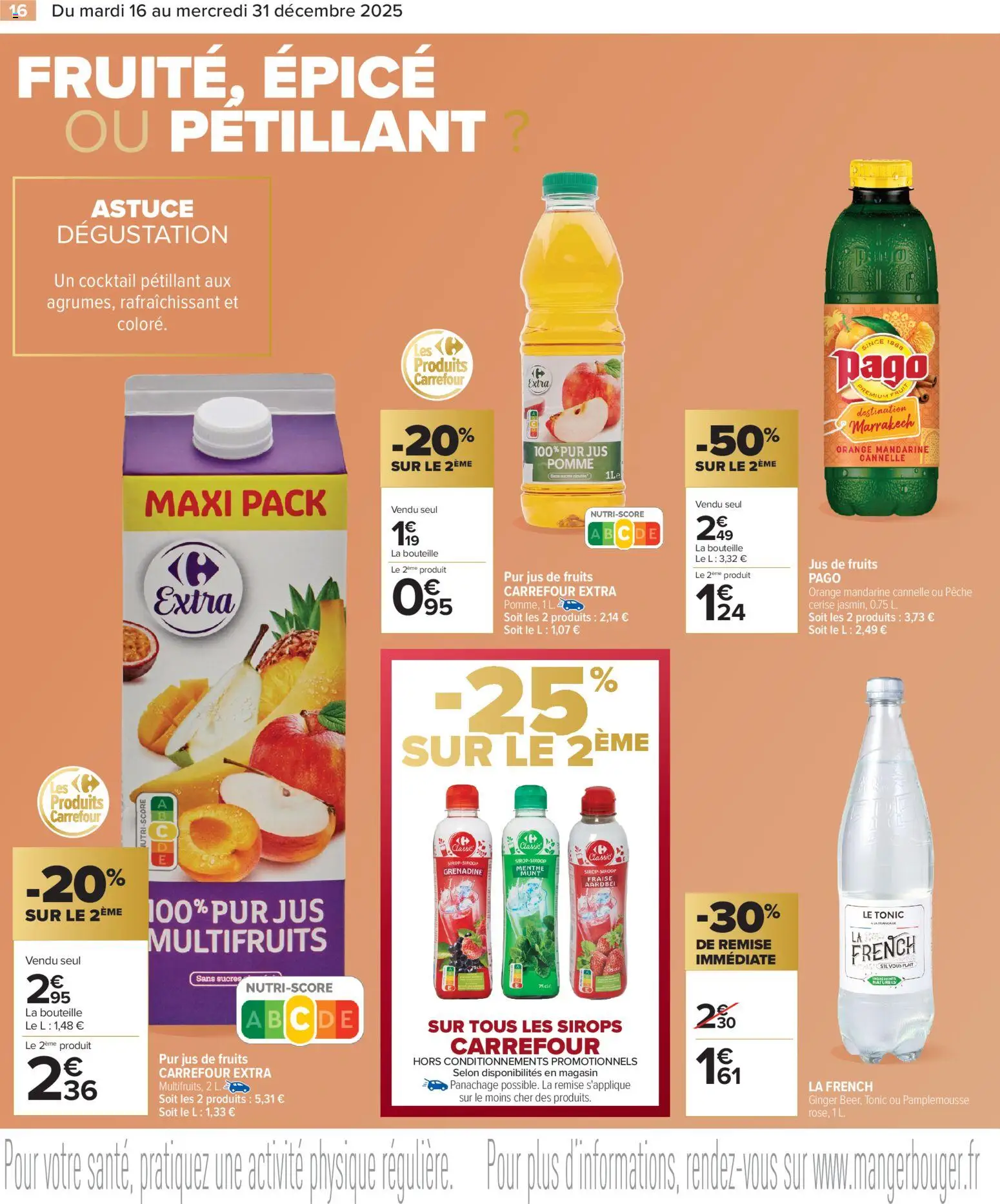 {H1} | Page: 18 | Produits: Pamplemousse, Pêche, Pomme, Jus